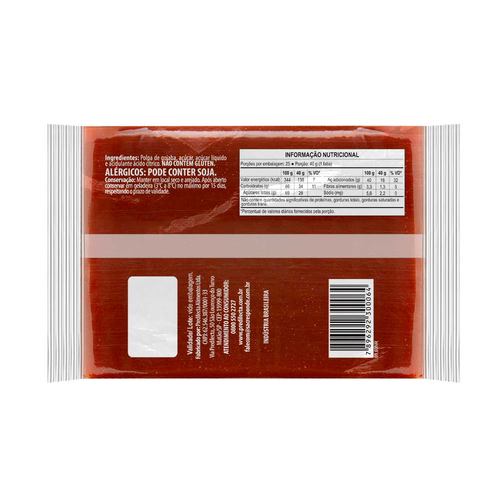 PREDILECTA - Goiabada Flow Pack - 1,01kg