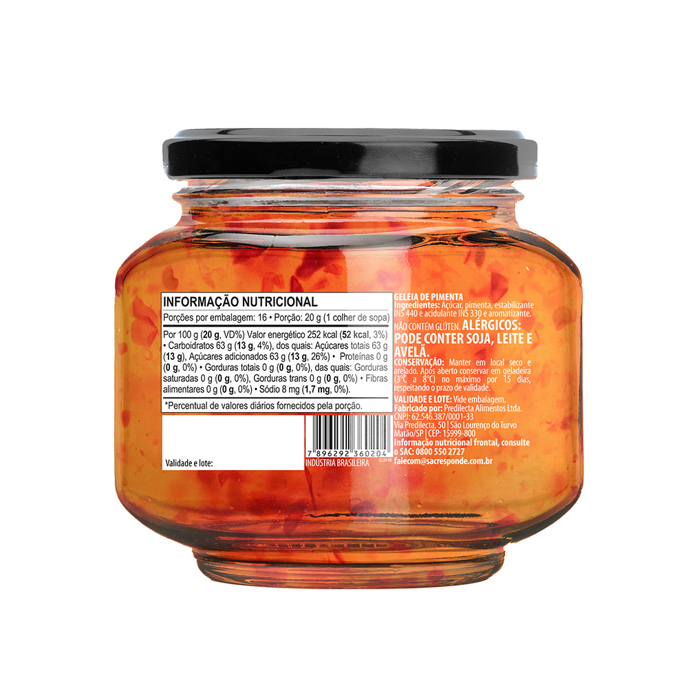 PREDILECTA - Geléia de Pimenta Vermelha - 320g
