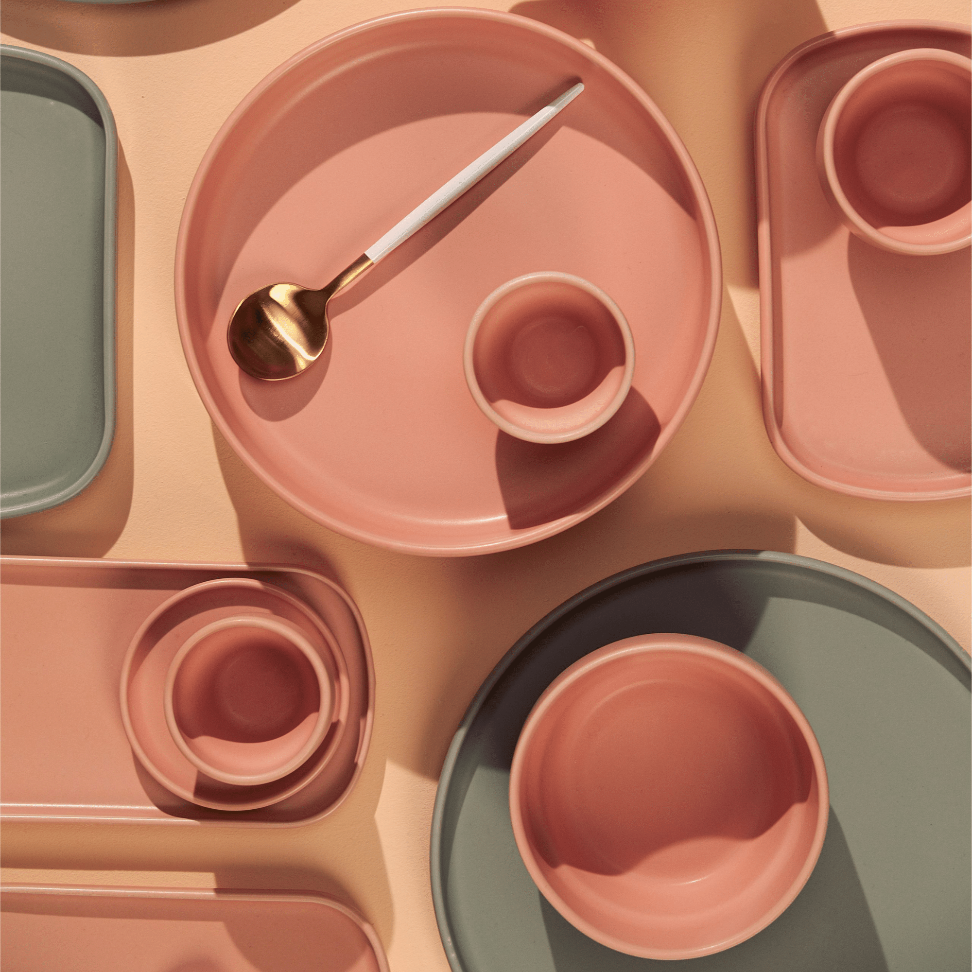 FINAL SALE - Elo Mint 24 Pieces Dinnerware Set Service for 4 - Satin Finish