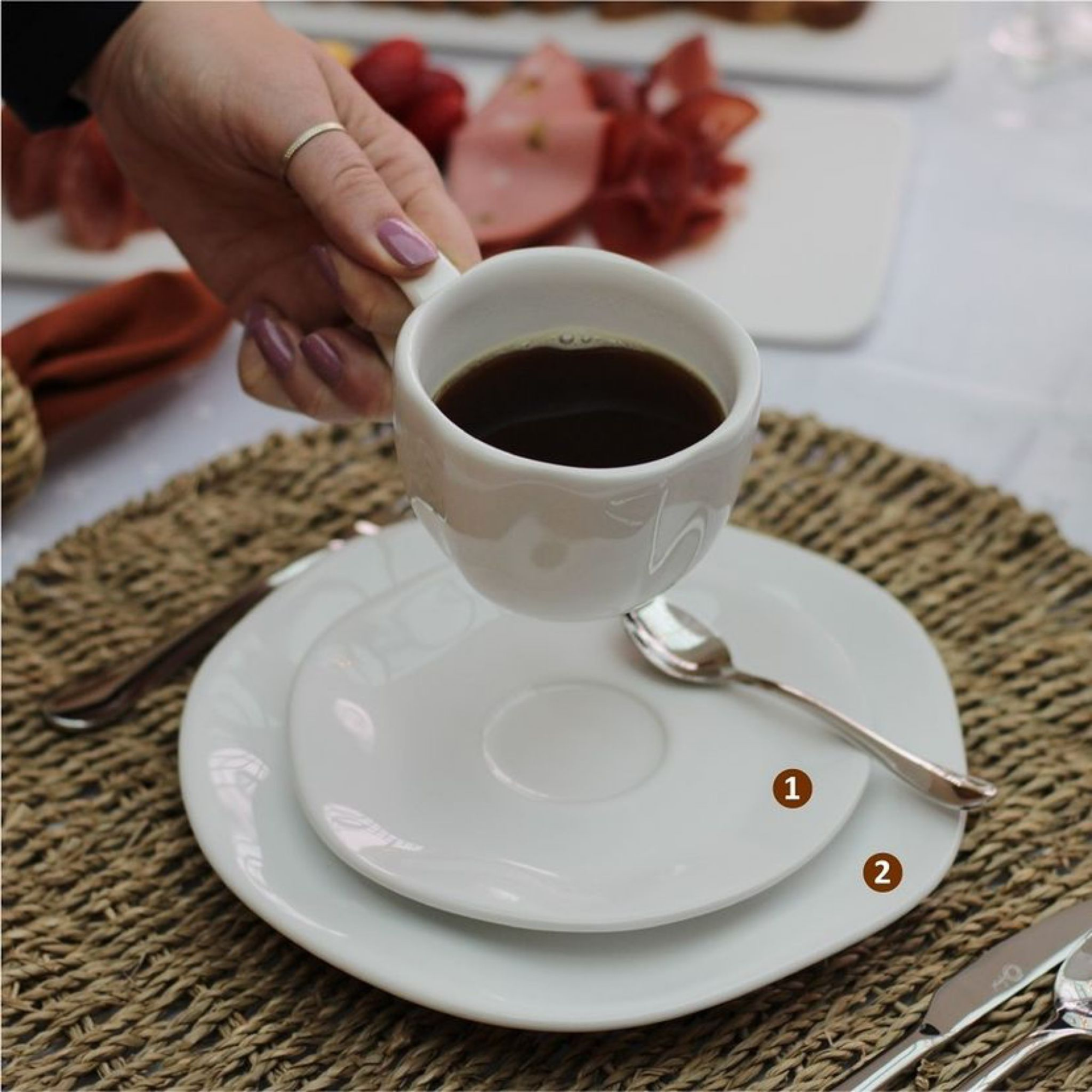 FINAL SALE - Ryo White 20 Pieces Dinnerware Set Service for 4