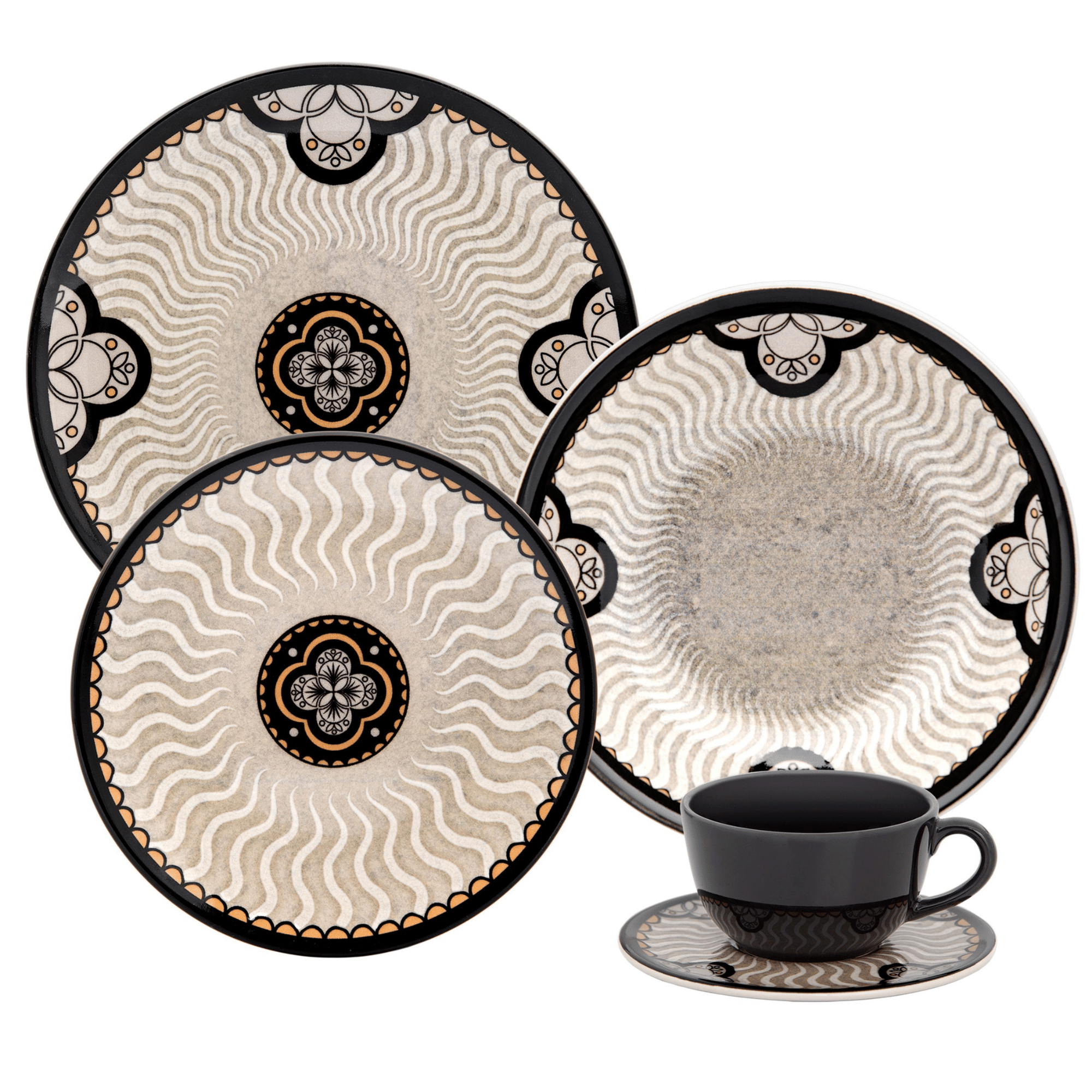 FINAL SALE - Unni Mediterranean 20 Pieces Dinnerware Set Service for 4