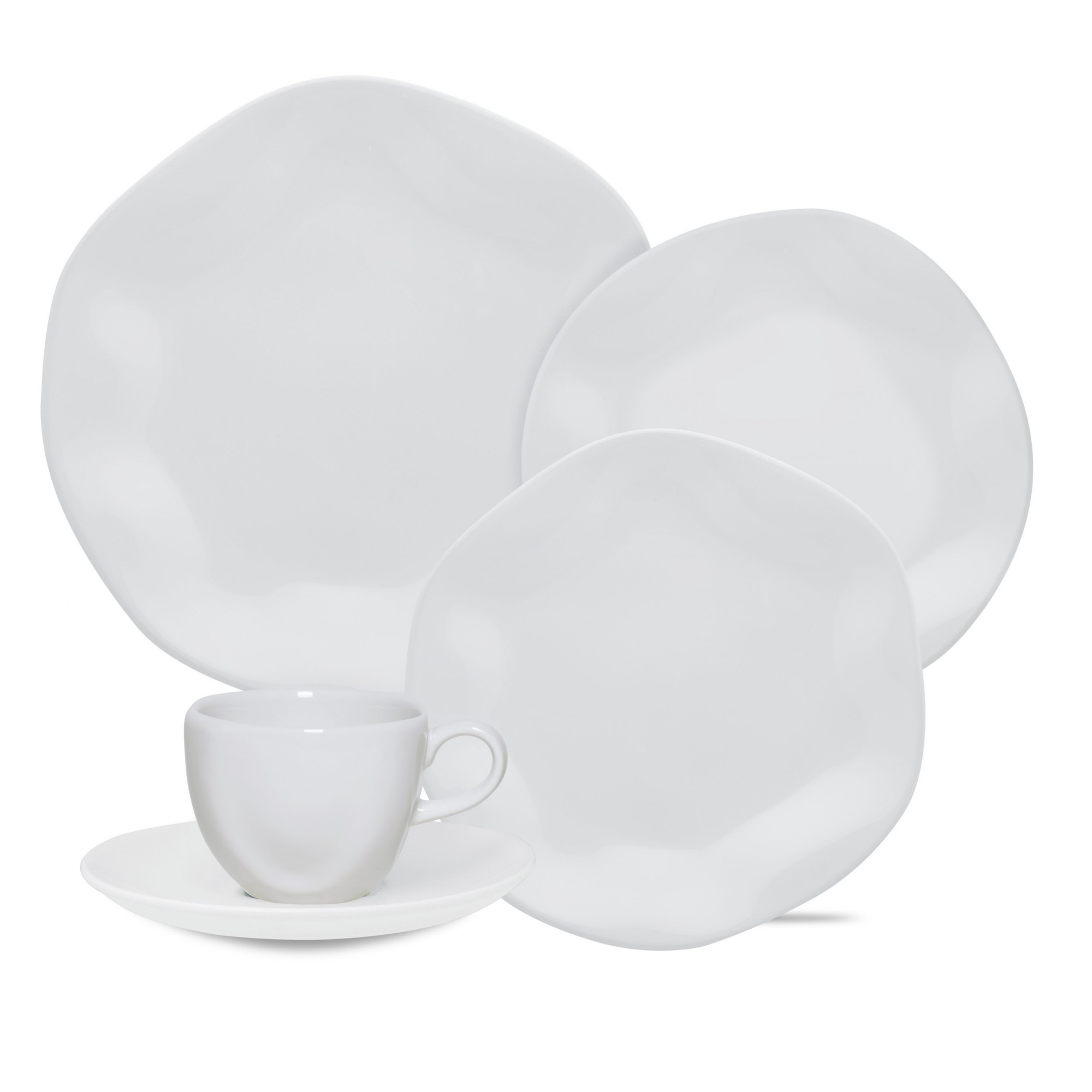 FINAL SALE - Ryo White 20 Pieces Dinnerware Set Service for 4