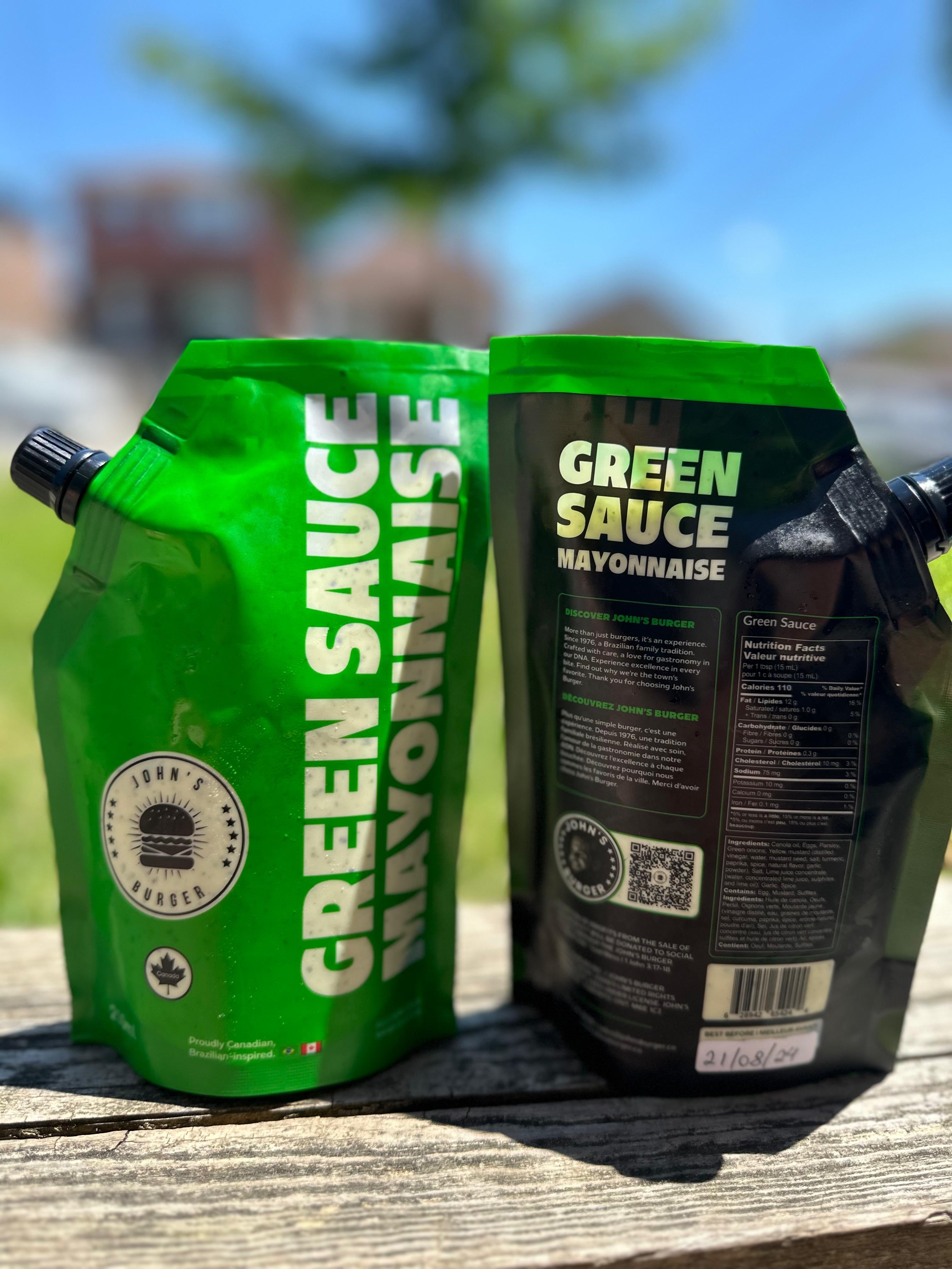 JOHN'S BURGUER - Mayonnaise Green Sauce - 250ml