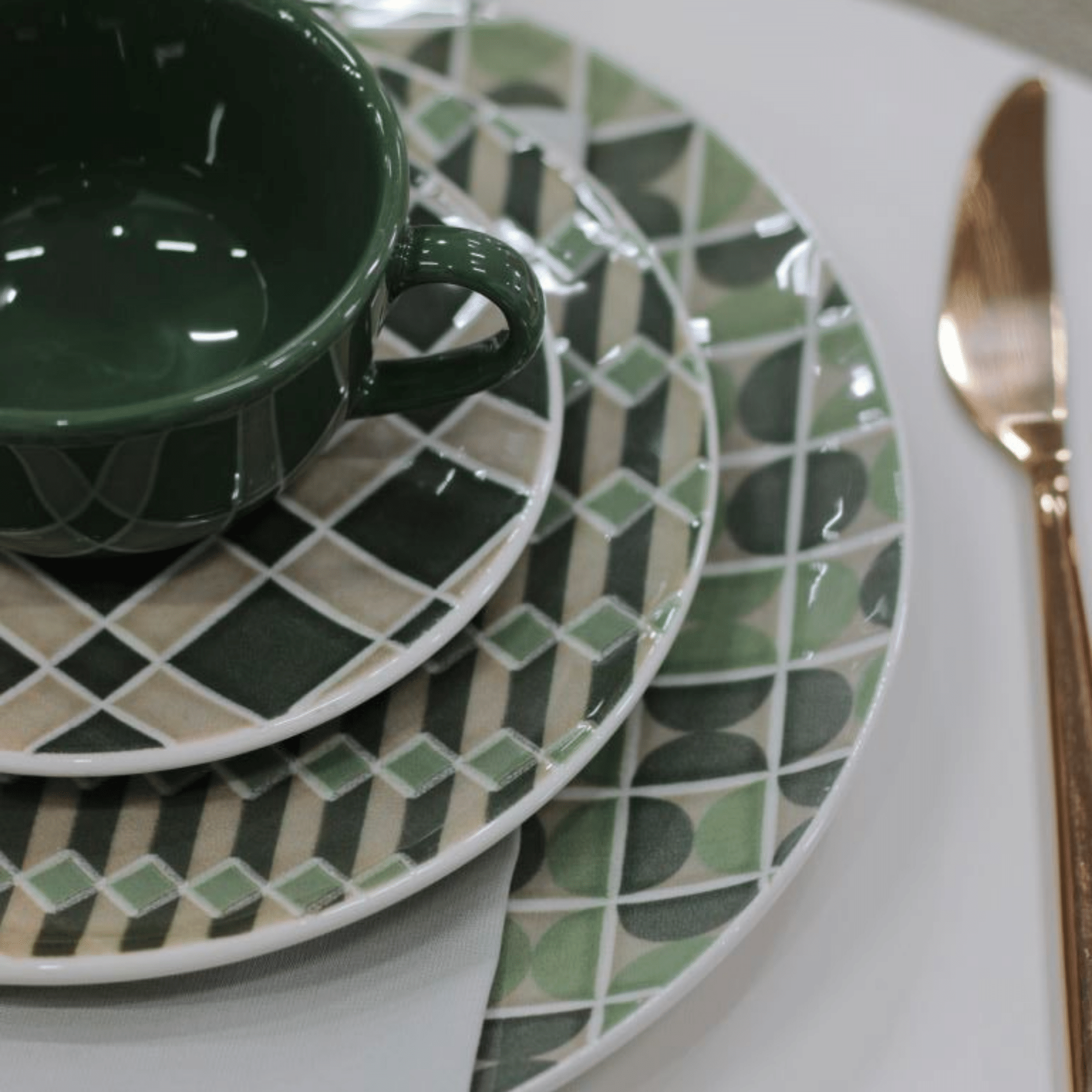 FINAL SALE - Unni Piastrella 20 Pieces Dinnerware Set Service for 4