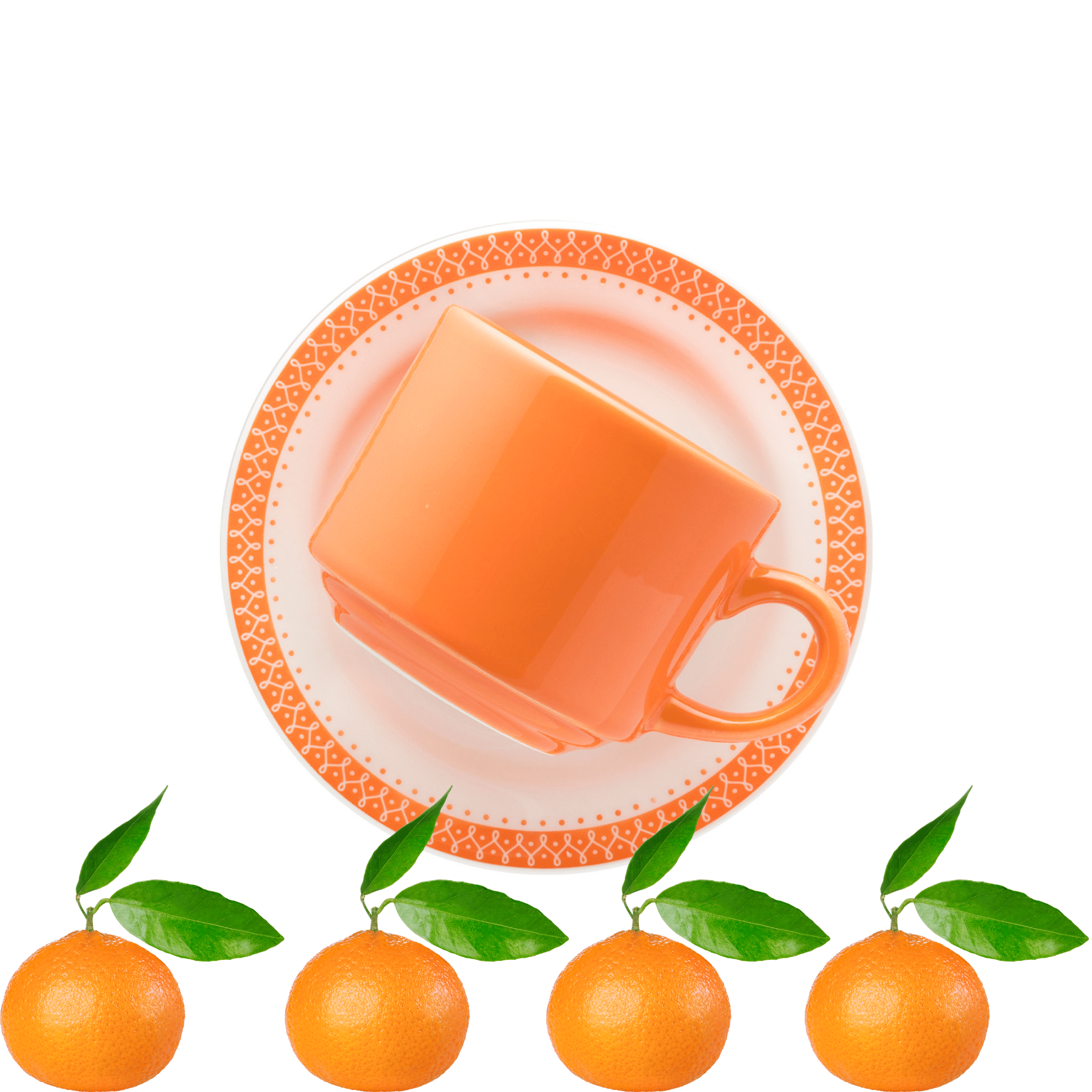 FINAL SALE - Donna Tangerine 20 Pieces Dinnerware Set Service for 4