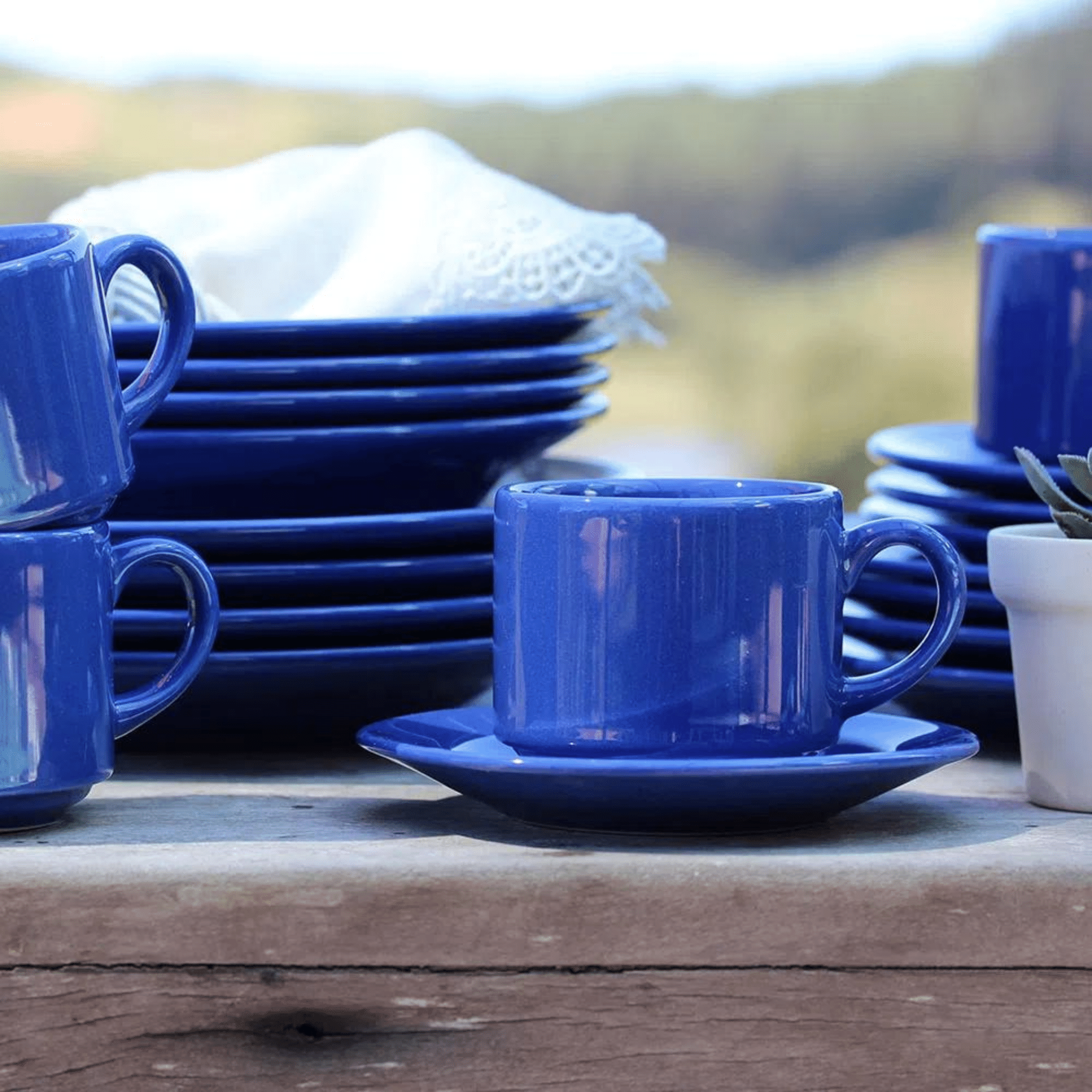 FINAL SALE - Donna Blue 20 Pieces Dinnerware Set Service for 4