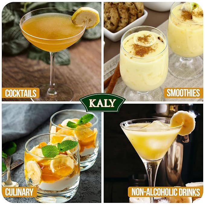 KALY - Sirop Brésilien - Saveur Naturelle de Banane - 700 ml / 23,7 Fl Oz - EXPIREE ou PROCHE DE EXPIREE