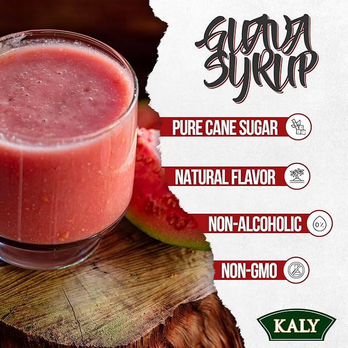 KALY - Brazilian Syrup - Natural Guava Flavor - 700 ml / 23.7 Fl Oz