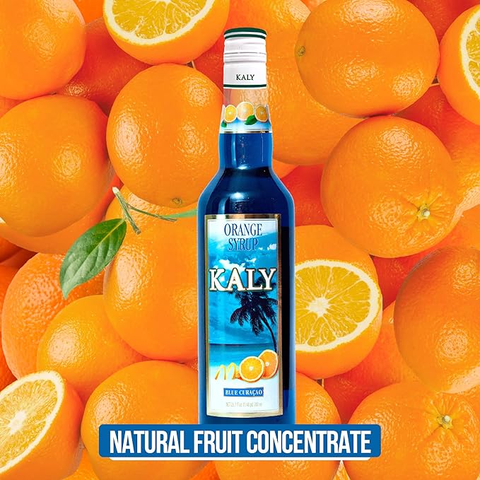 KALY - Brazilian Syrup - Natural Blue Orange Flavor - 700 ml / 23.7 Fl Oz
