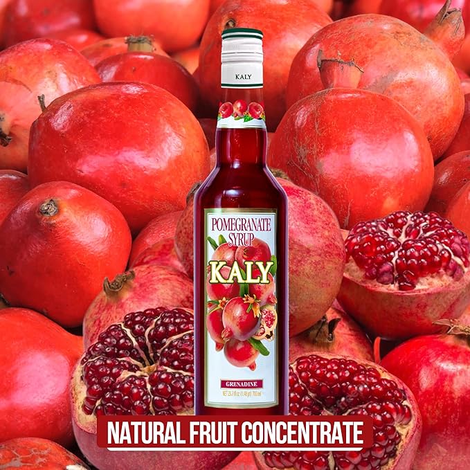 KALY - Brazilian Syrup - Natural Grenadine Flavor - 700 ml / 23.7 Fl Oz