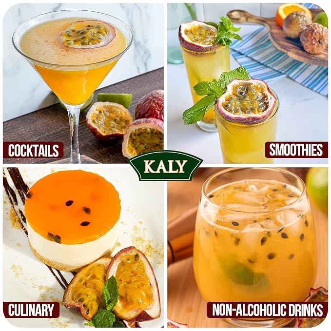 KALY - Brazilian Syrup - Natural Red Passion Fruit Flavor - 700 ml / 23.7 Fl Oz