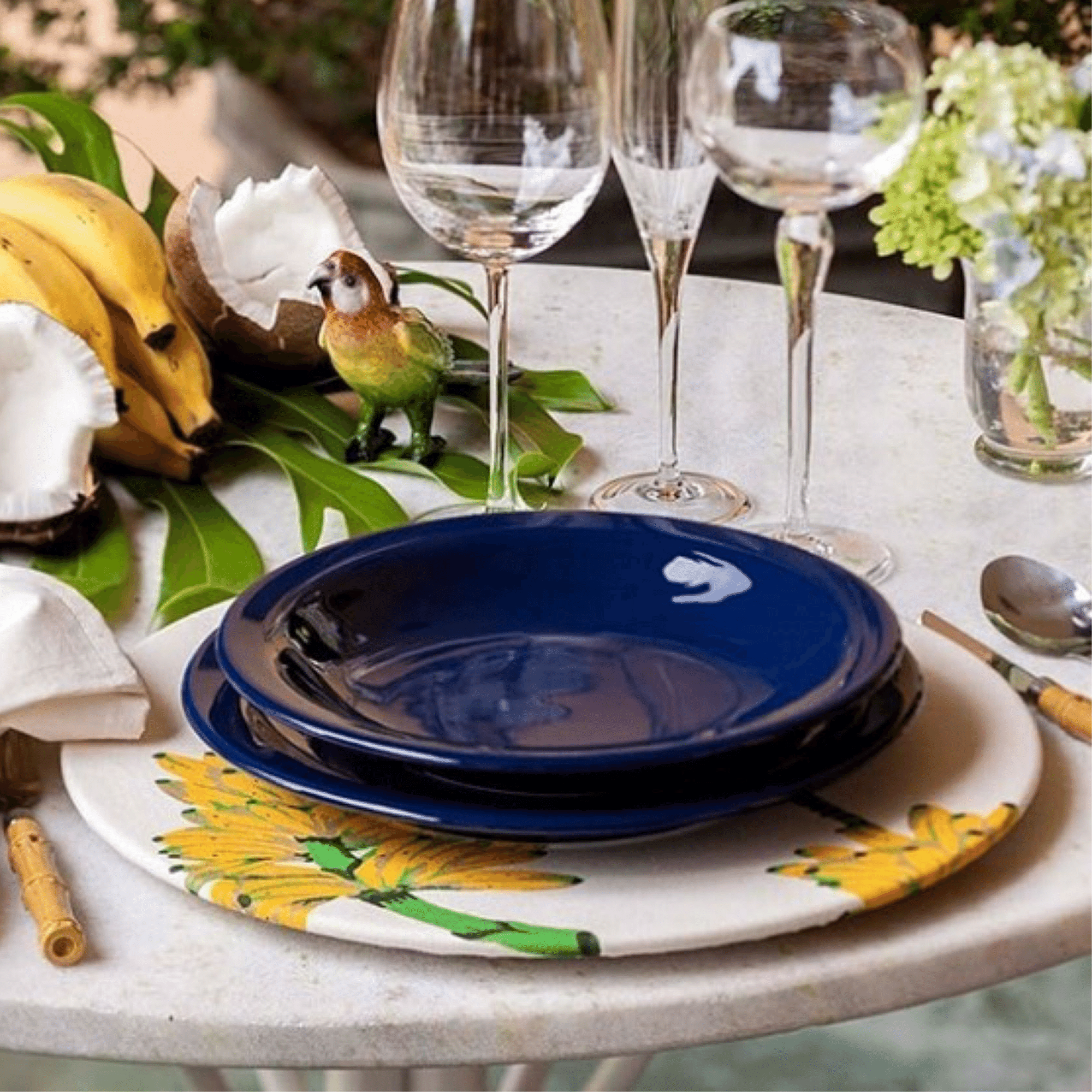 FINAL SALE - Donna Blue 20 Pieces Dinnerware Set Service for 4