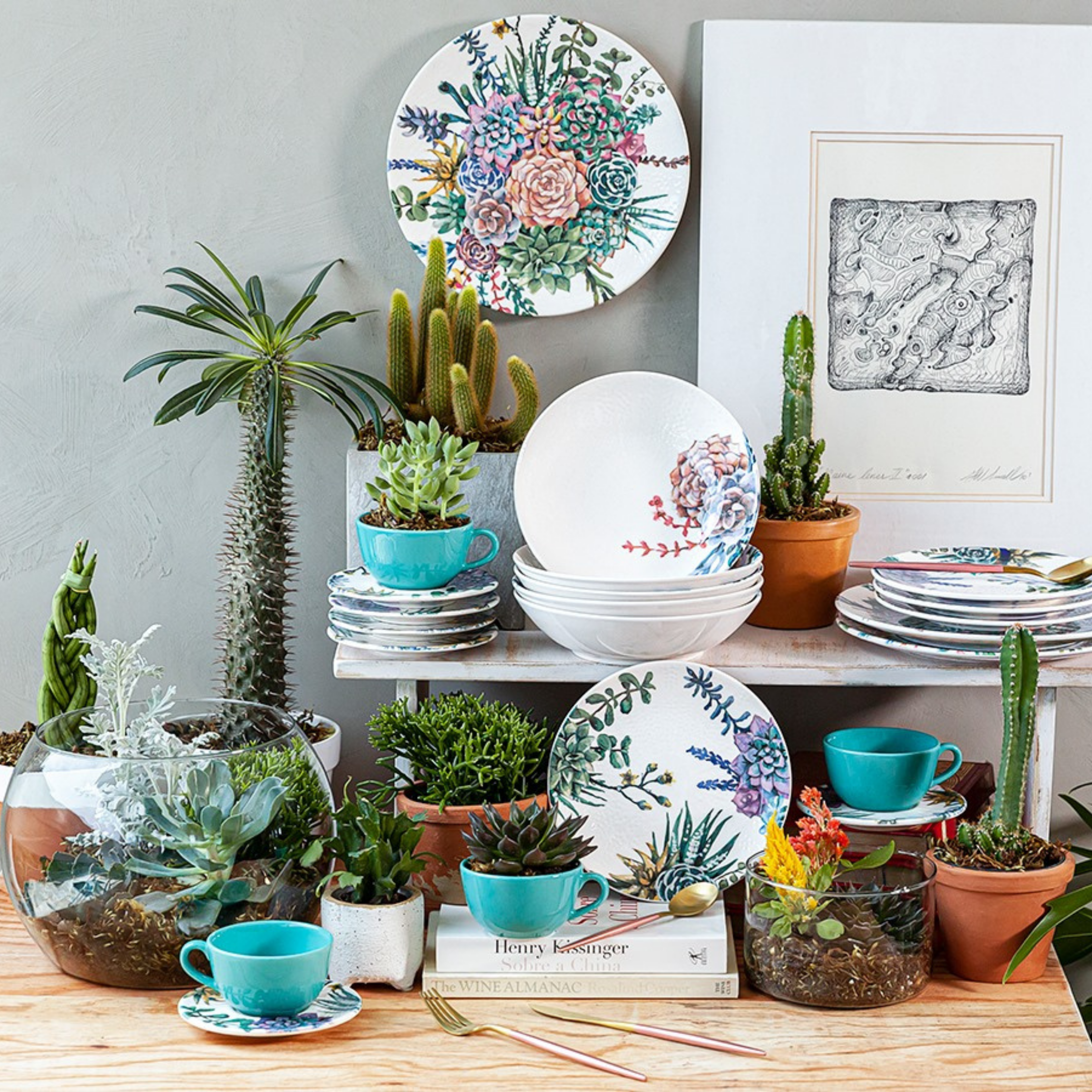 FINAL SALE - Unni Bothanica 20 Pieces Dinnerware Set Service for 4