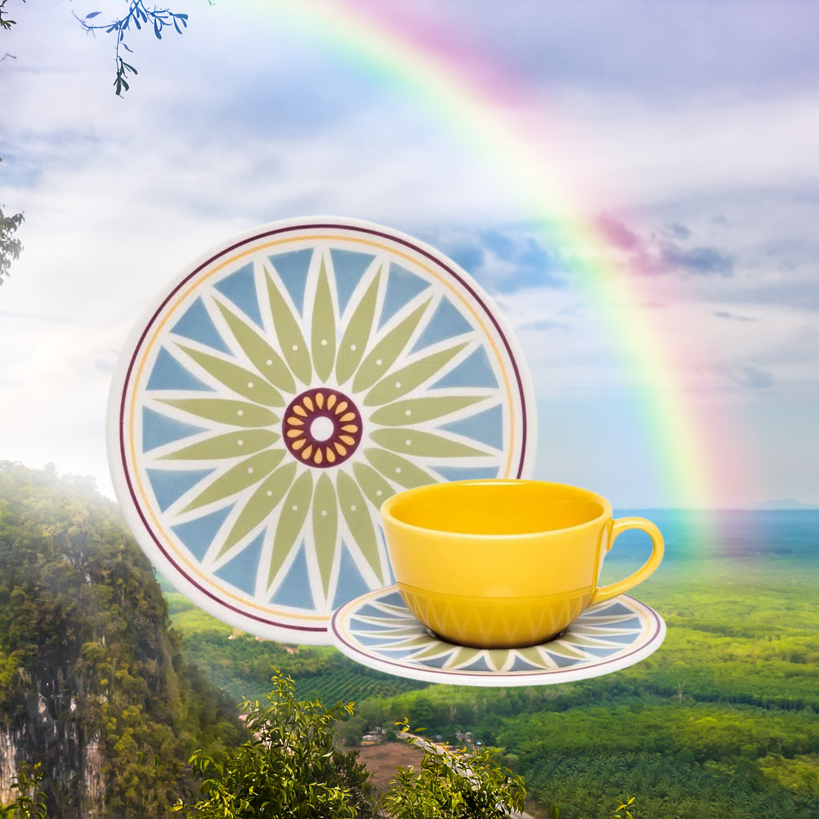 Unni Rainbow 20 Pieces Dinnerware Set Service for 4