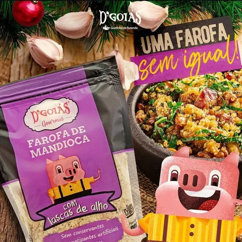 D'GOIAS - Extra Garlic Manioc Flour (Gluten-Free) - 300g