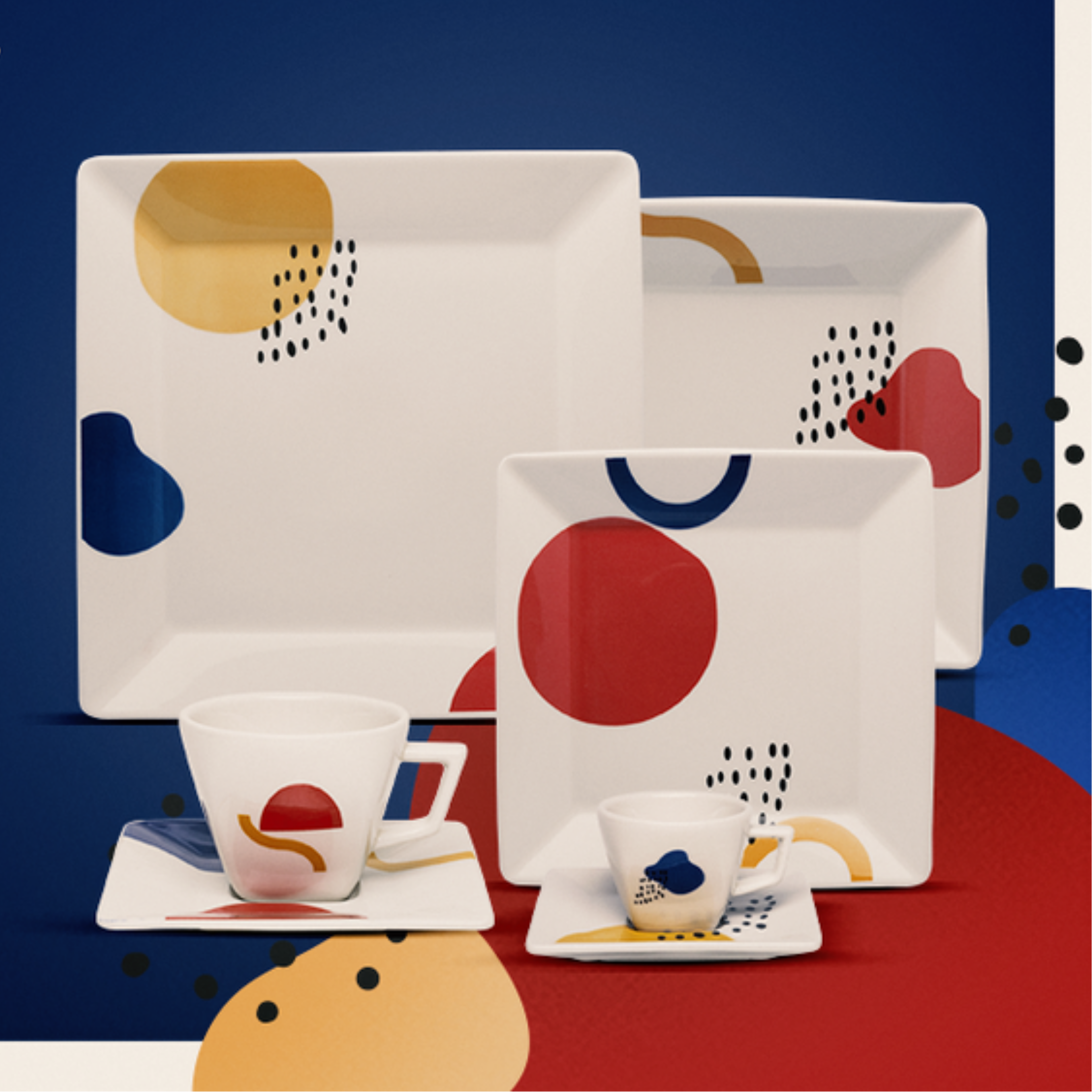 FINAL SALE - Quartier Dessau 20 Pieces Dinnerware Set Service for 4