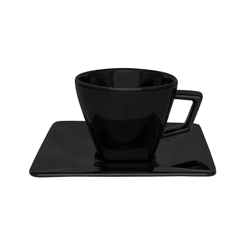 FINAL SALE - Quartier Black 20 Pieces Dinnerware Set Service for 4