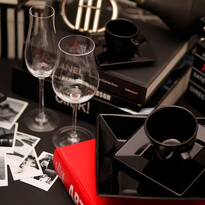 FINAL SALE - Quartier Black 20 Pieces Dinnerware Set Service for 4