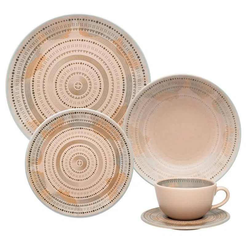 Unni Ancestral 20 Pieces Dinnerware Set Service for 4