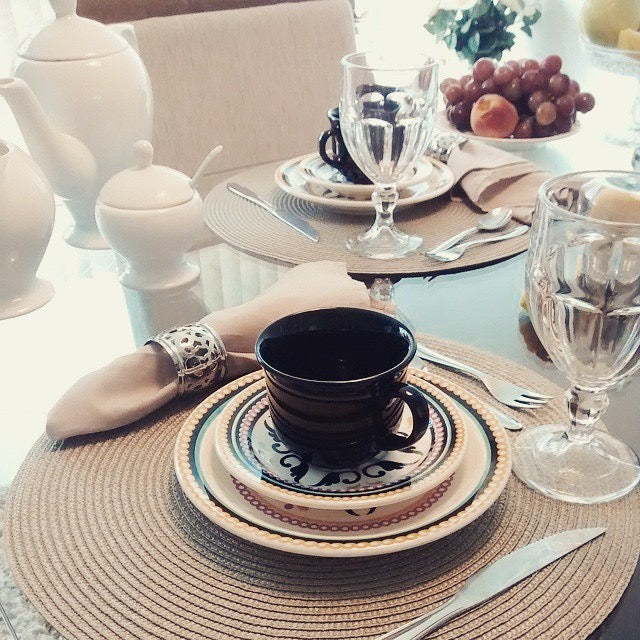 FINAL SALE - Floreal Luiza 20 Pieces Dinnerware Set Service for 4