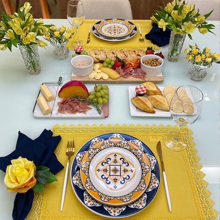 FINAL SALE - Floreal Saint Louis 20 Pieces Dinnerware Set Service for 4