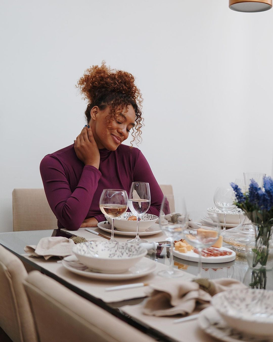 FINAL SALE - Unni Lilac 20 Pieces Dinnerware Set Service for 4