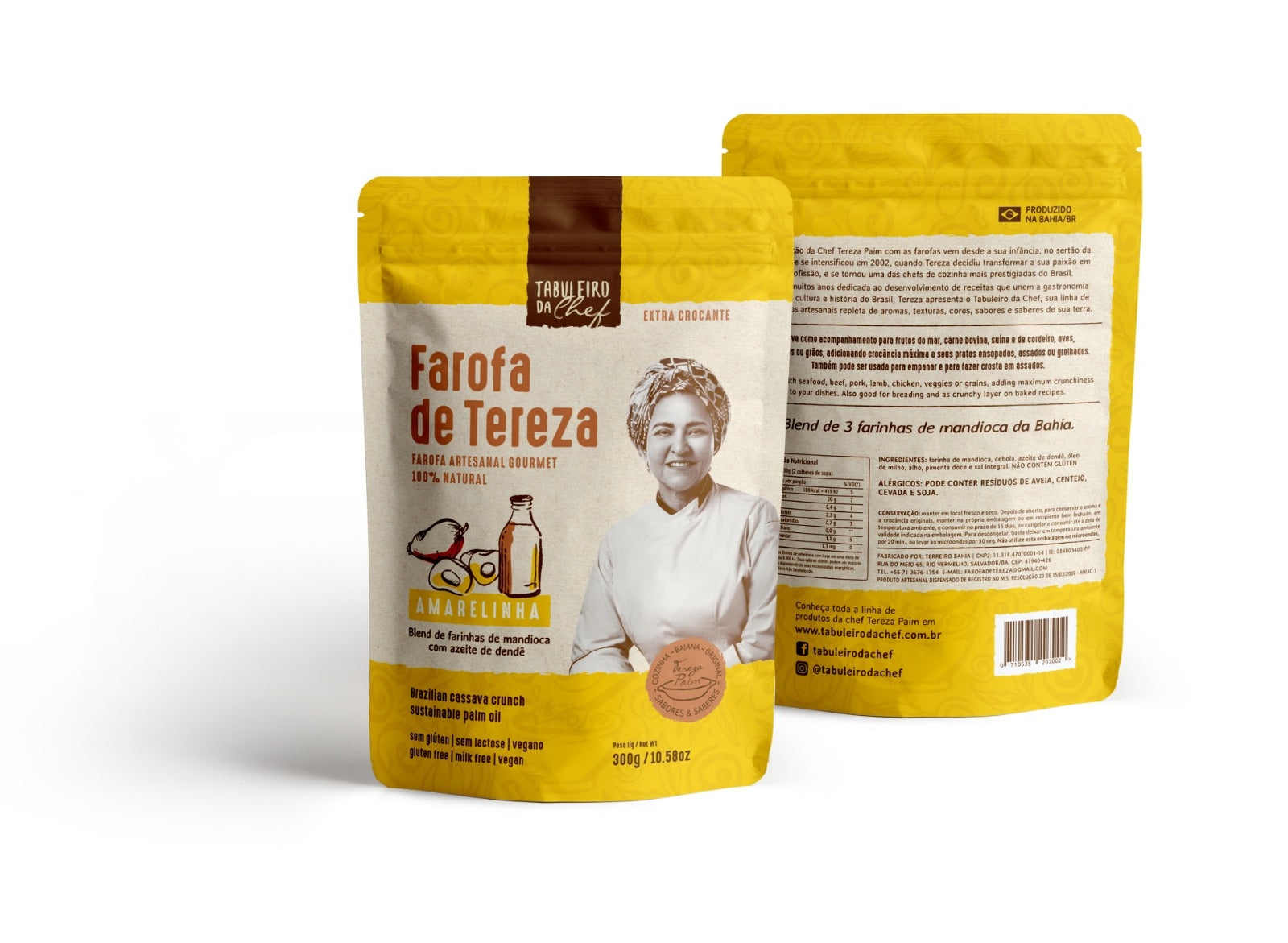 TABULEIRO DA CHEFE - Farofa Amarelinha - 300g - VENDA FINAL - EXPIRADO ou PRÓXIMO DE EXPIRAR
