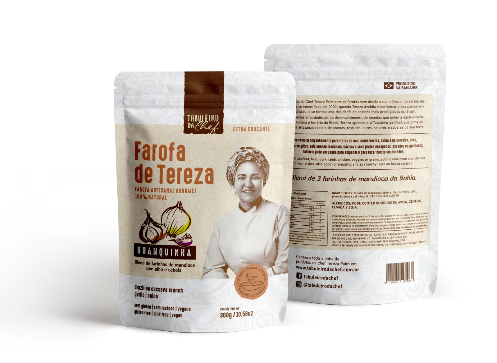 TABULEIRO DA CHEFE - Farinha de Mandioca - "FAROFA BRANQUINHA" - 300g
