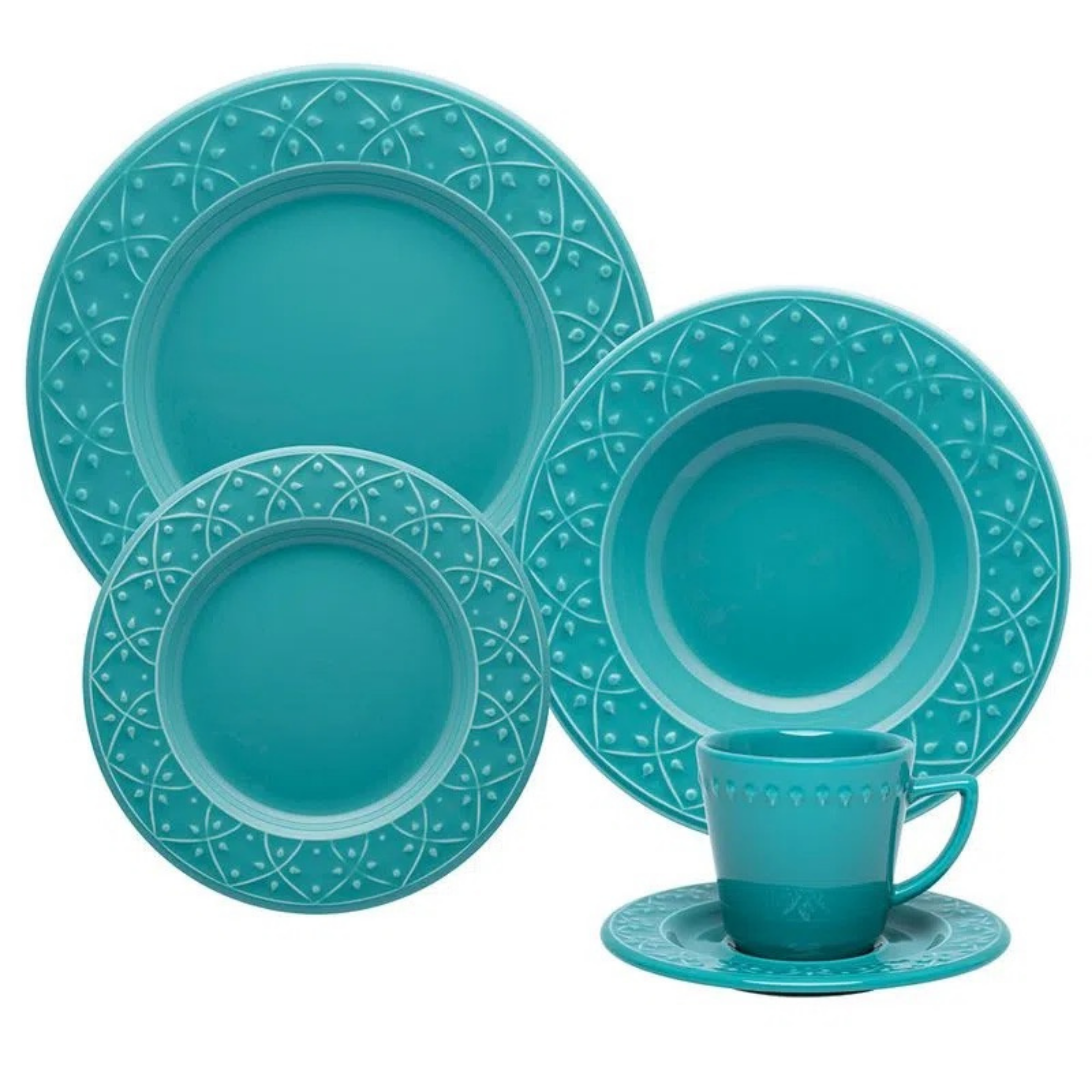 NEW PRODUCT - AS IS - FINAL SALE - Mendi Bay 20 Pieces Dinnerware Set Service for 4