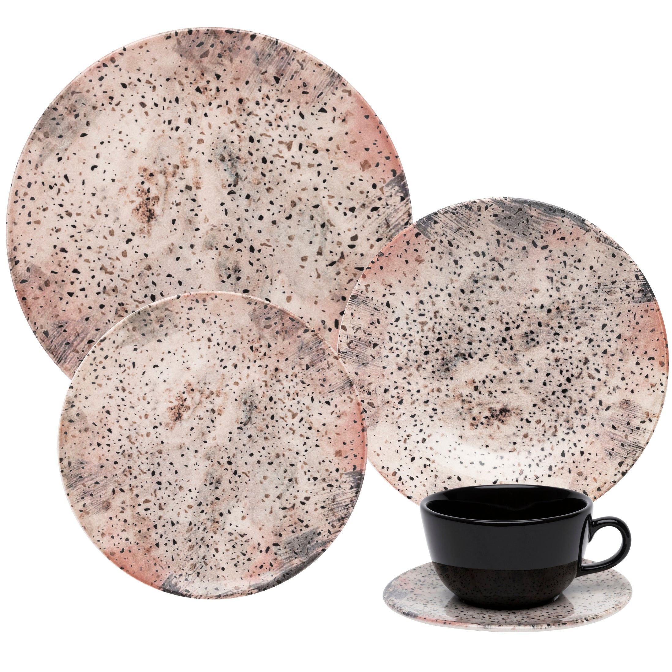 Unni Terrazzo 20 Pieces Dinnerware Set Service for 4