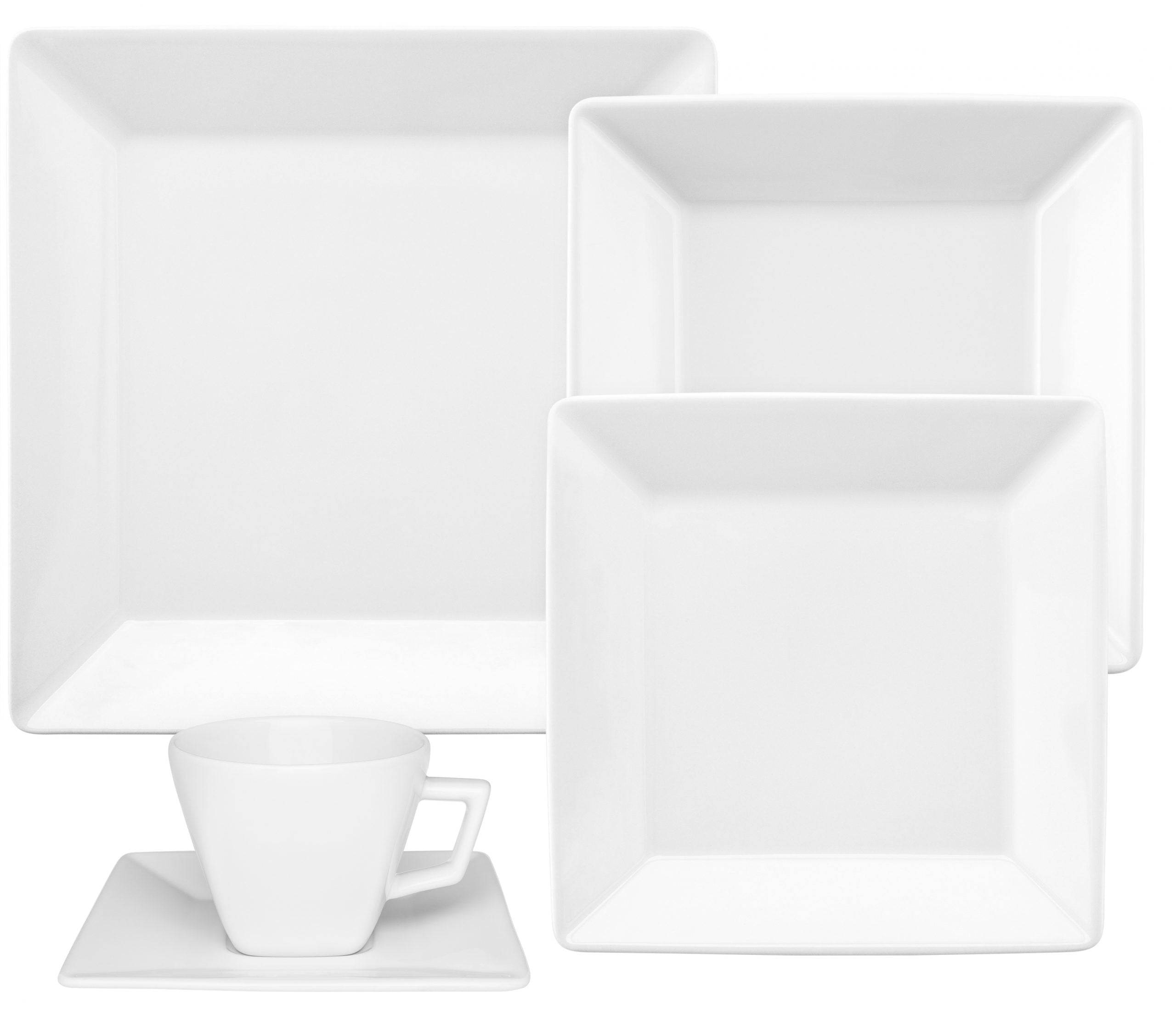 FINAL SALE - Quartier White 20 Pieces Dinnerware Set Service for 4