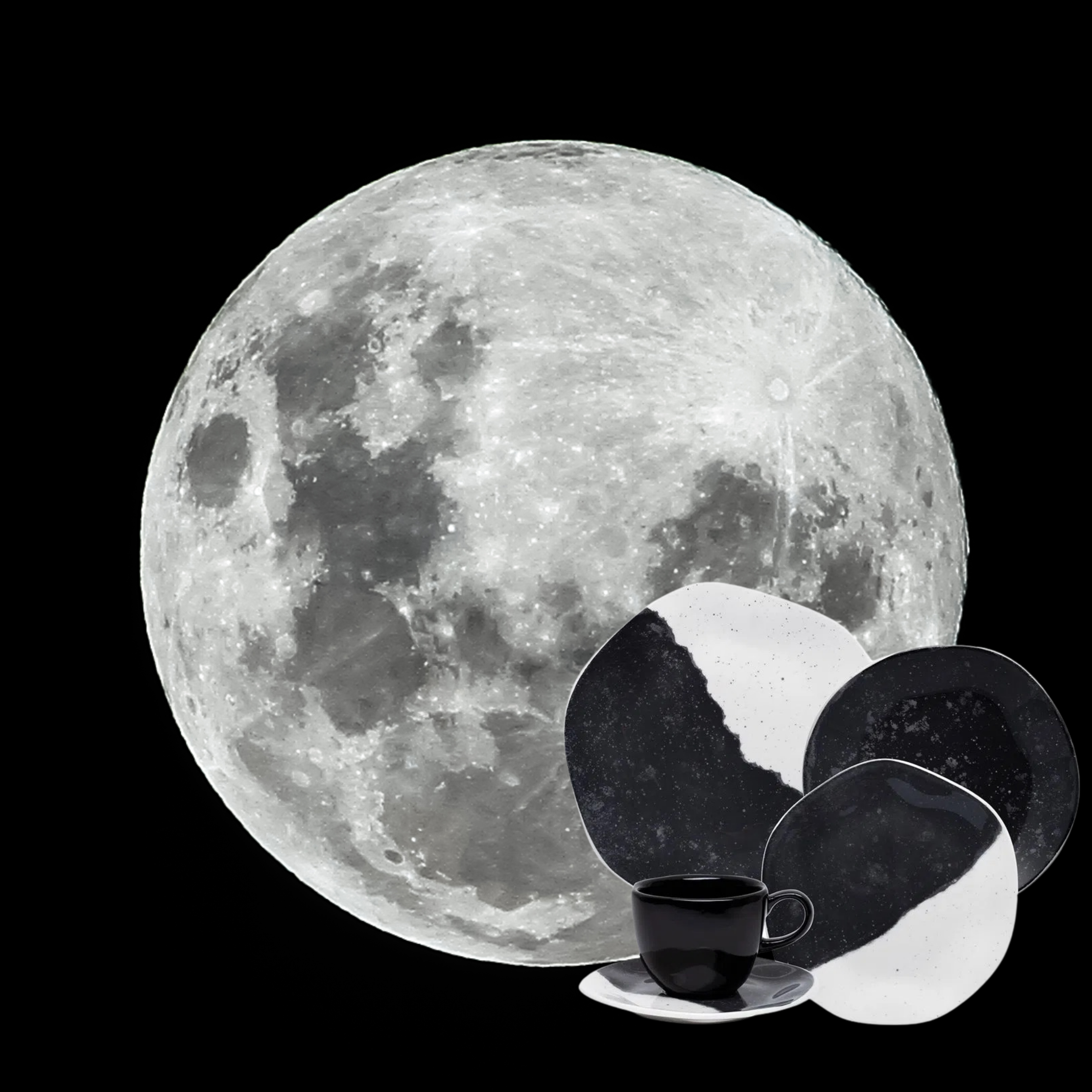 FINAL SALE - Ryo Luna 20 Pieces Dinnerware Set Service for 4