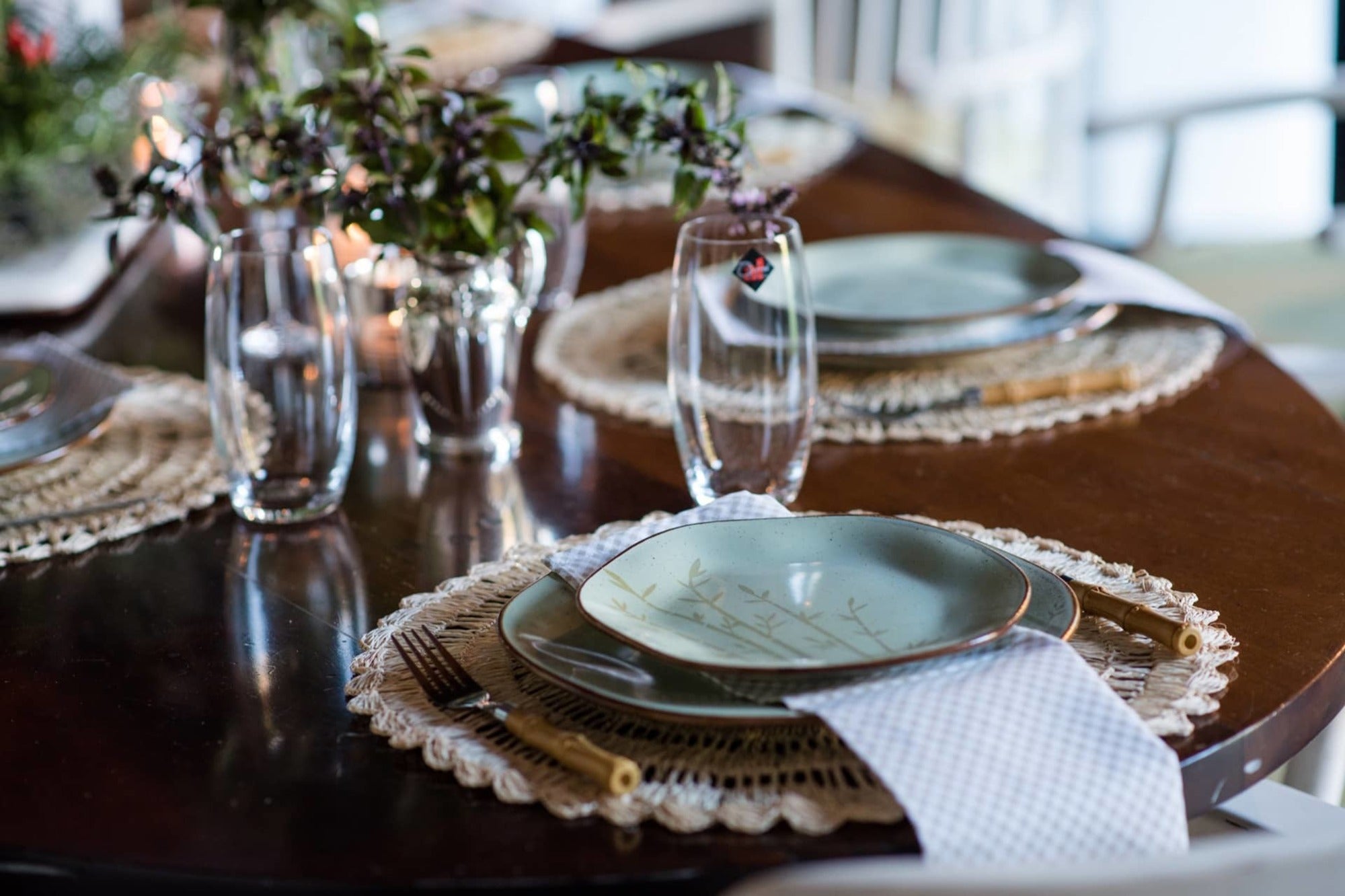 FINAL SALE - Ryo Bambu 20 Pieces Dinnerware Set Service for 4