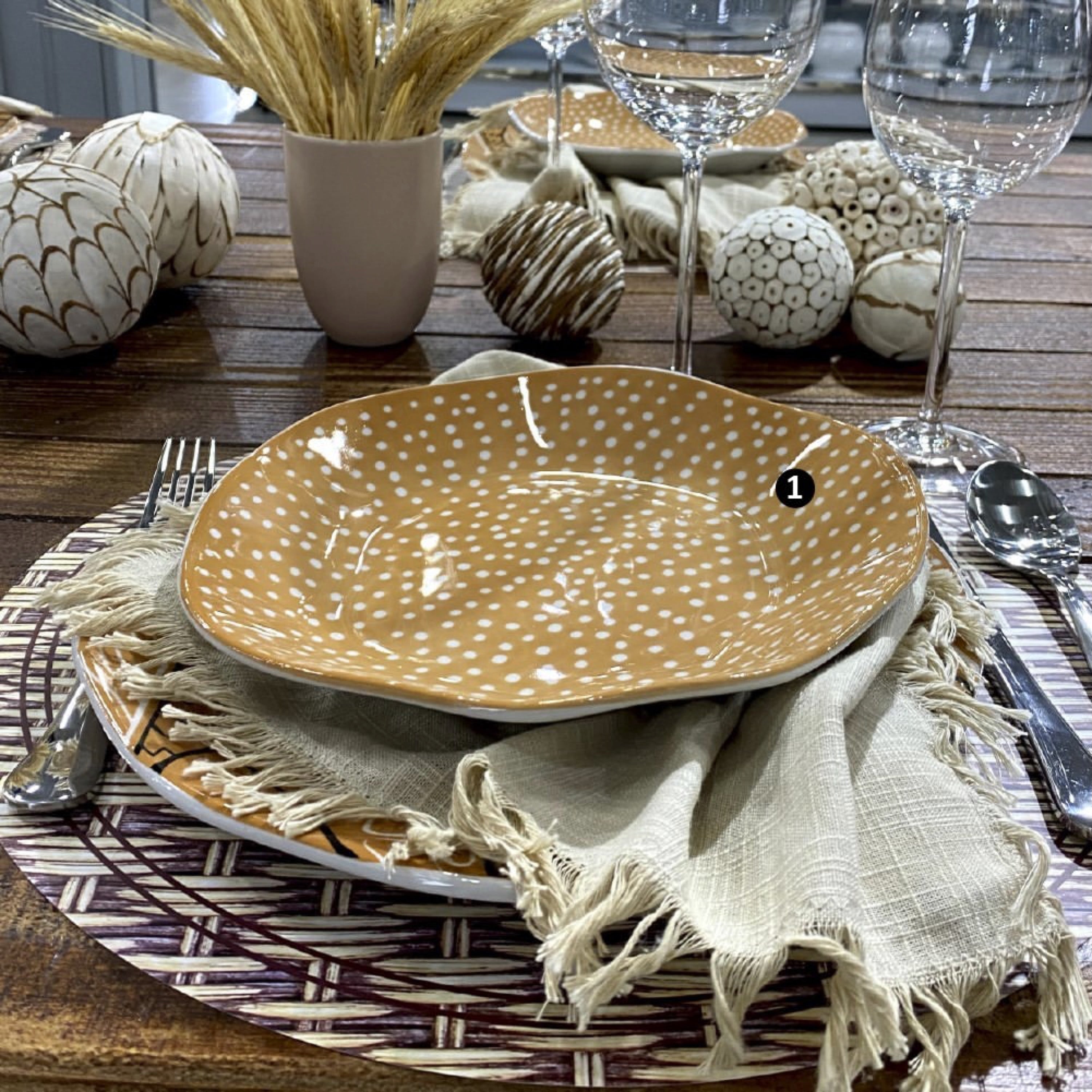 FINAL SALE - Ryo Roots 20 Pieces Dinnerware Set Service for 4