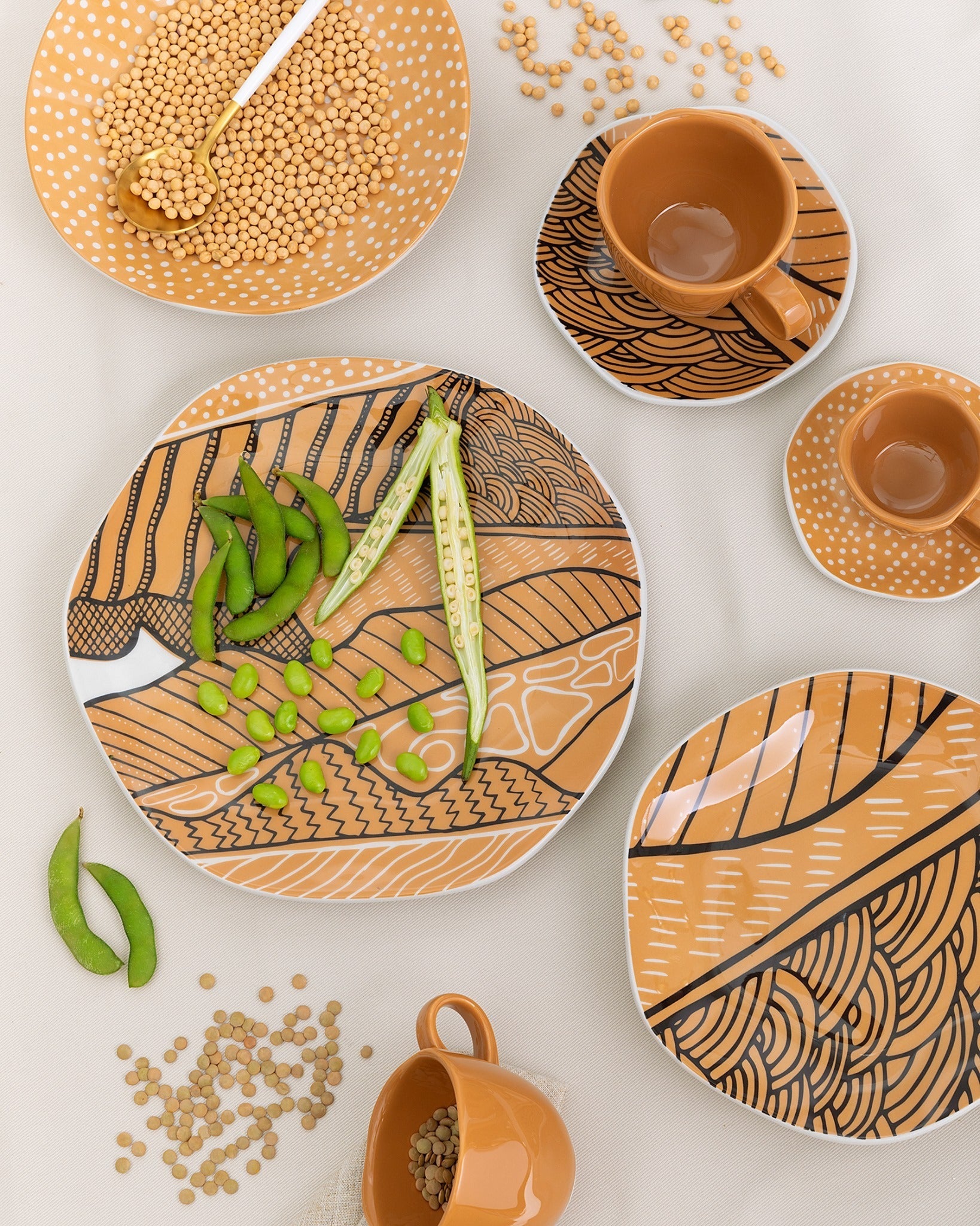 FINAL SALE - Ryo Roots 20 Pieces Dinnerware Set Service for 4