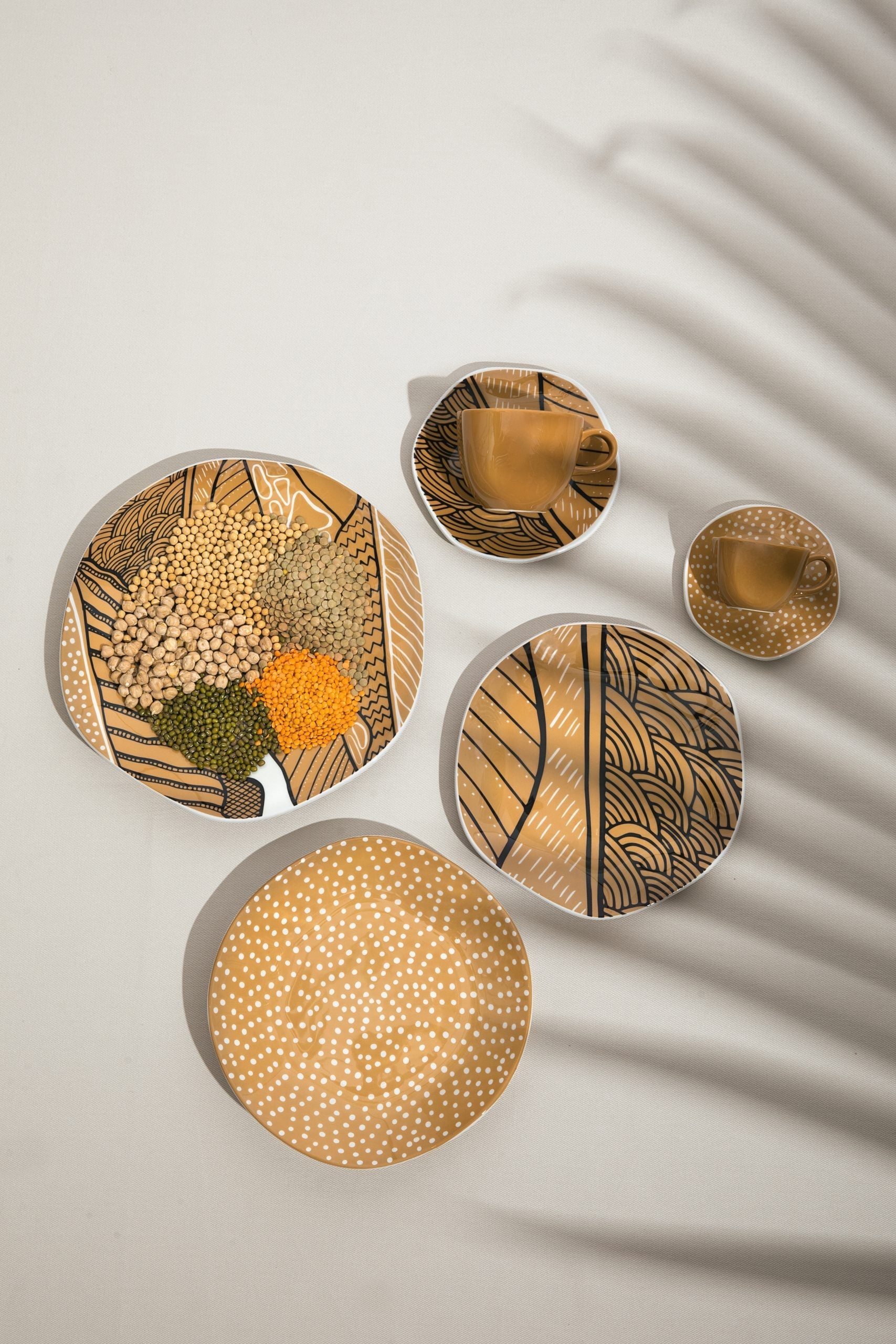 FINAL SALE - Ryo Roots 20 Pieces Dinnerware Set Service for 4