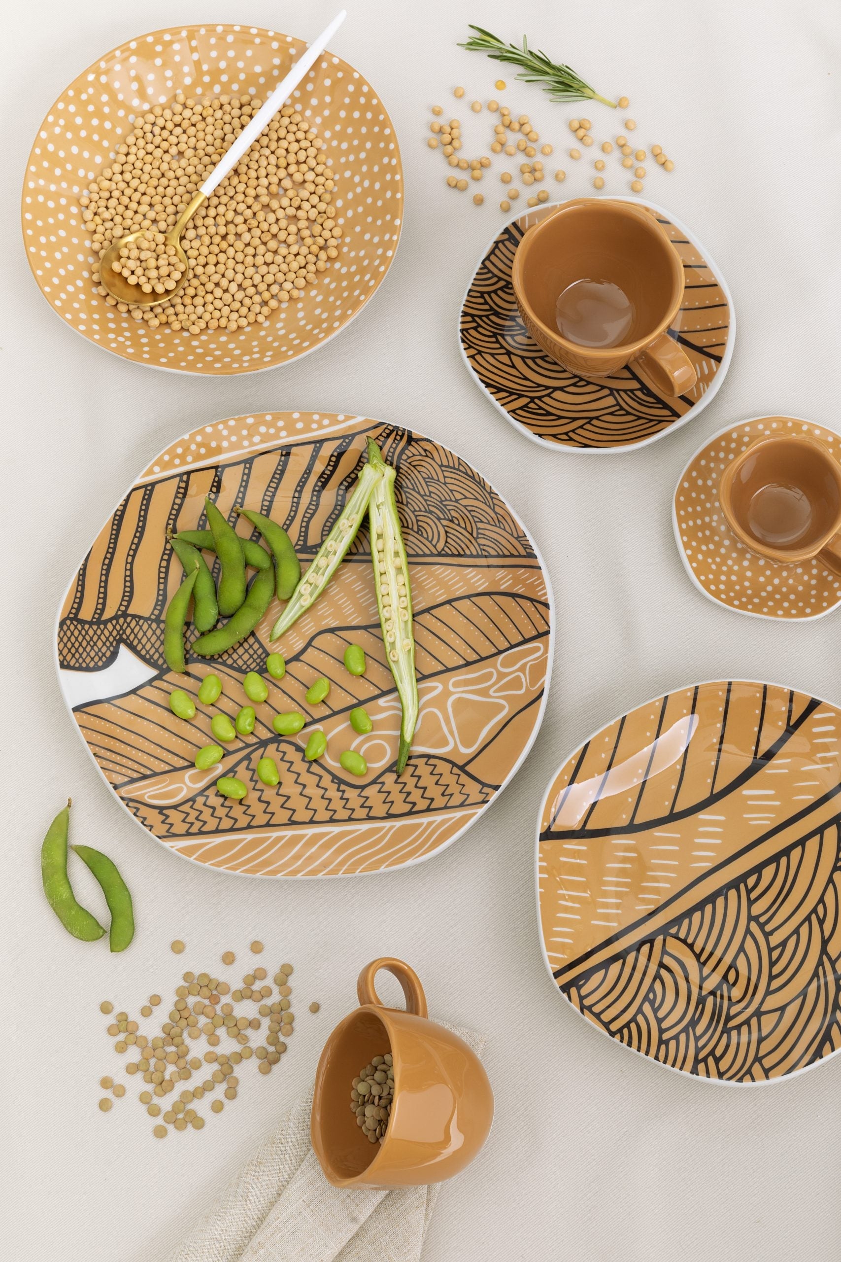 FINAL SALE - Ryo Roots 20 Pieces Dinnerware Set Service for 4