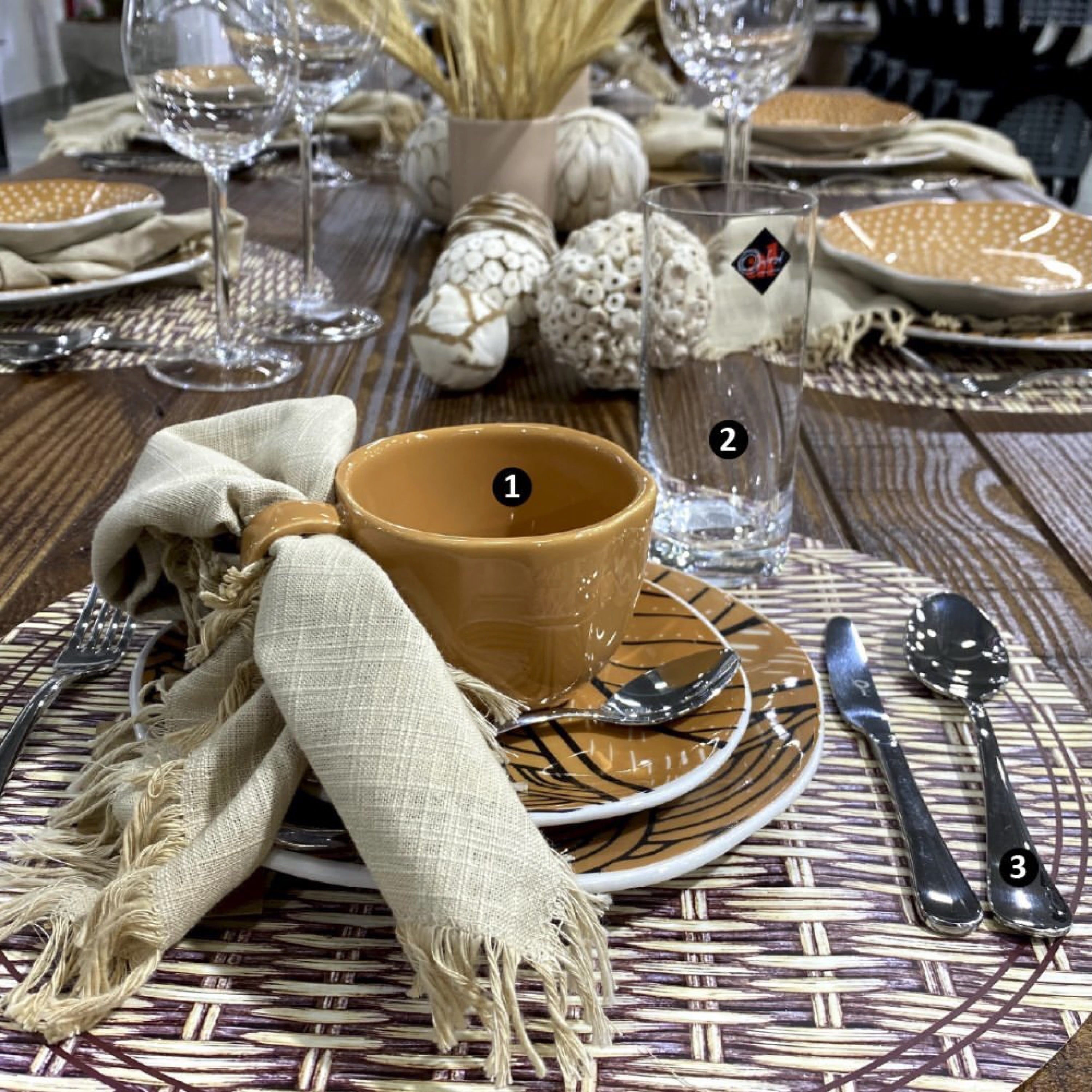 FINAL SALE - Ryo Roots 20 Pieces Dinnerware Set Service for 4