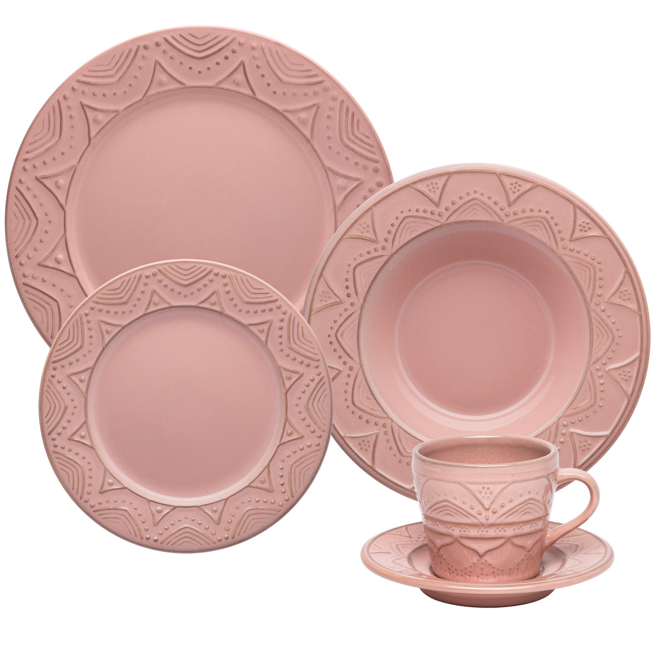 FINAL SALE - Serena Ballet 20 Pieces Dinnerware Set Service for 4