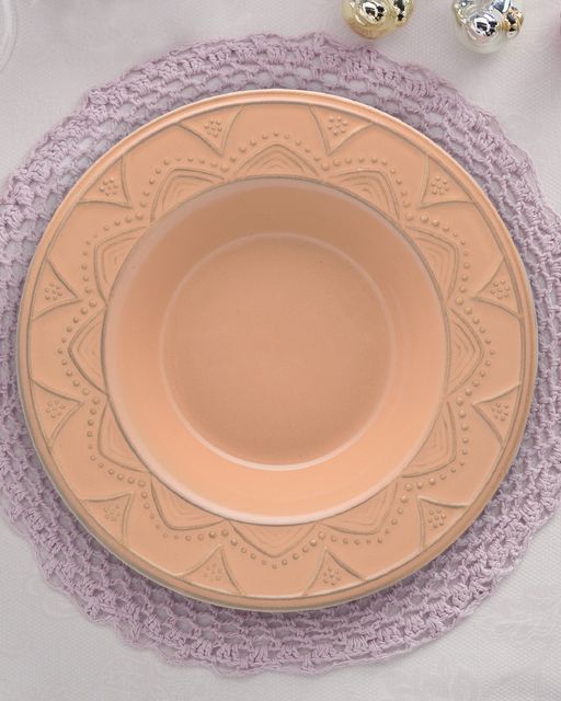 FINAL SALE - Serena Nectarine 20 Pieces Dinnerware Set Service for 4