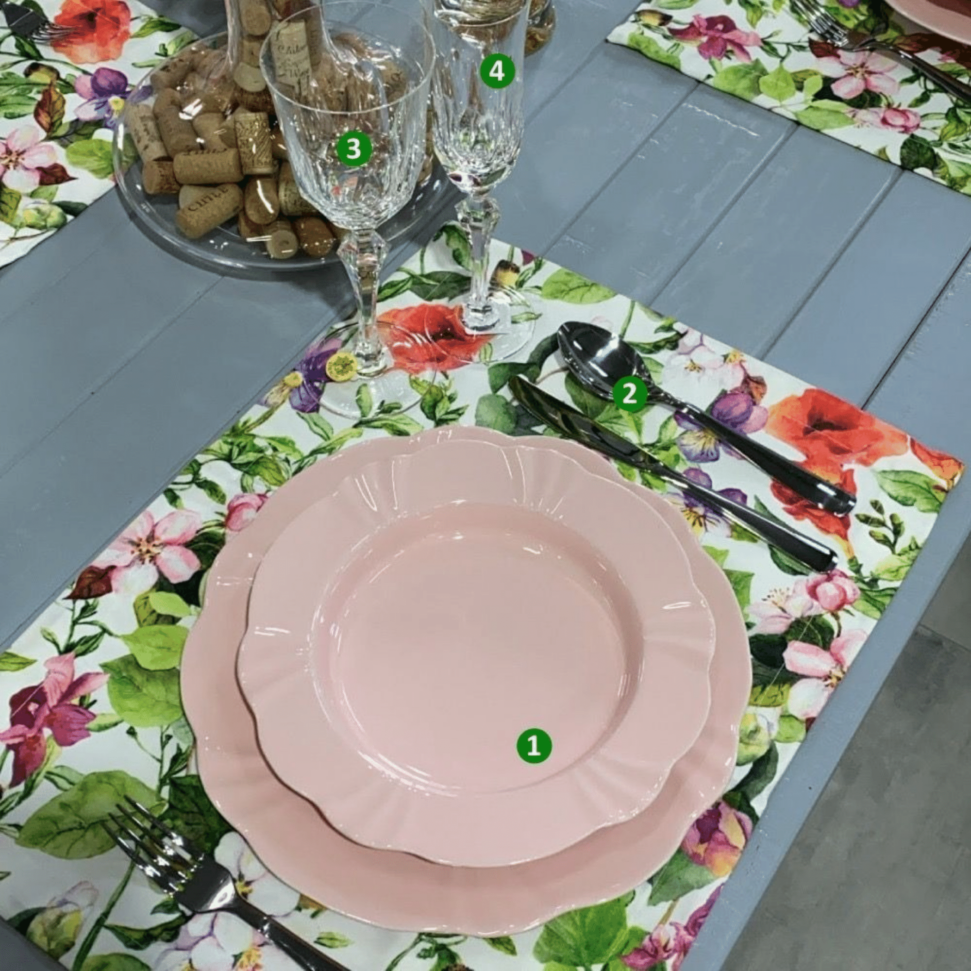 FINAL SALE - Soleil Blush 20 Pieces Dinnerware Set Service for 4