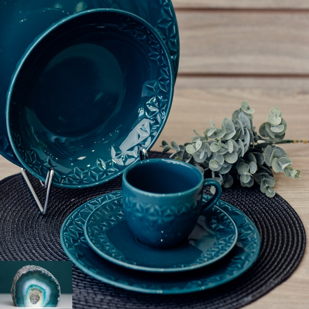 FINAL SALE - Mia Agate 20 Pieces Dinnerware Set Service for 4