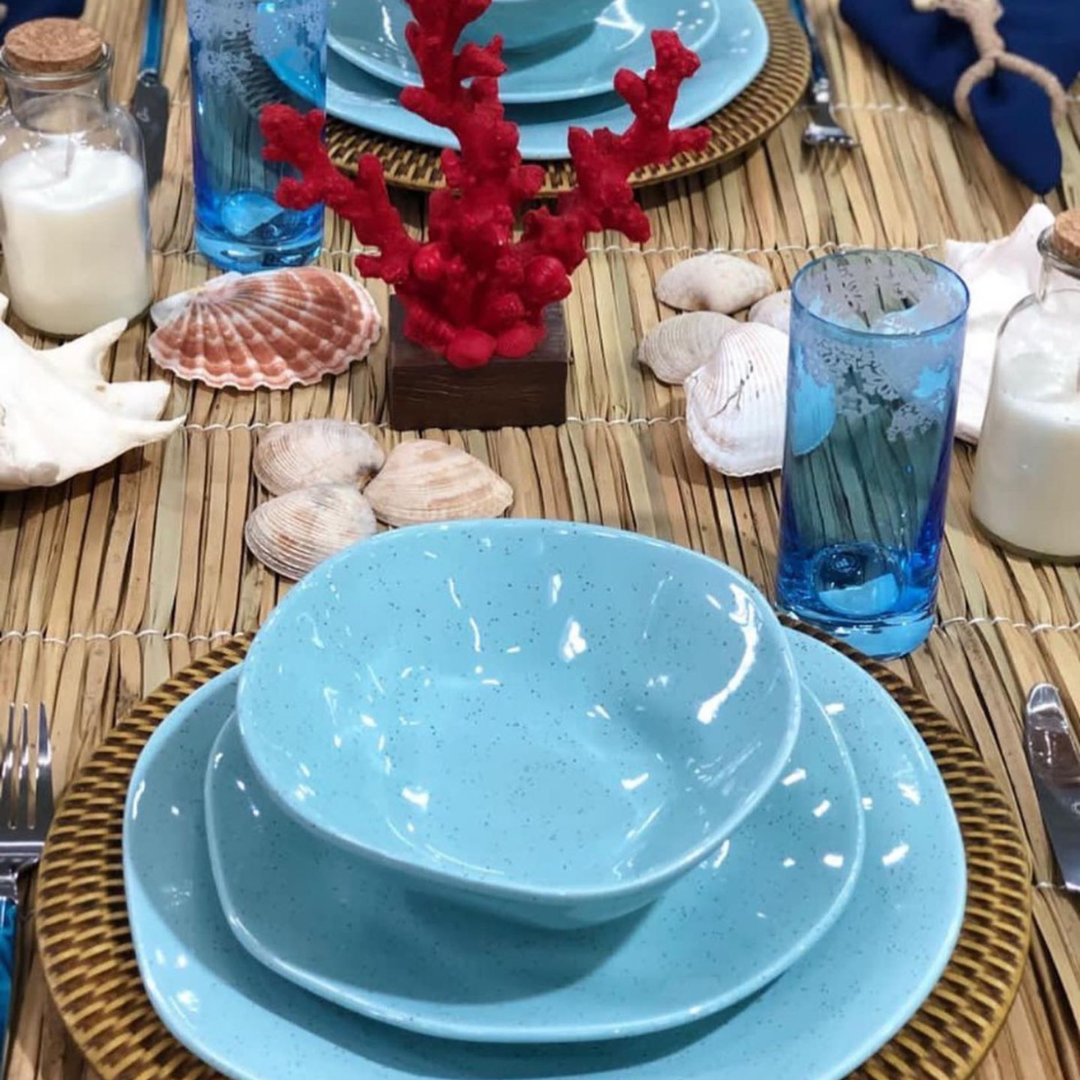FINAL SALE - Ryo Blue Bay 20 Pieces Dinnerware Set Service for 4