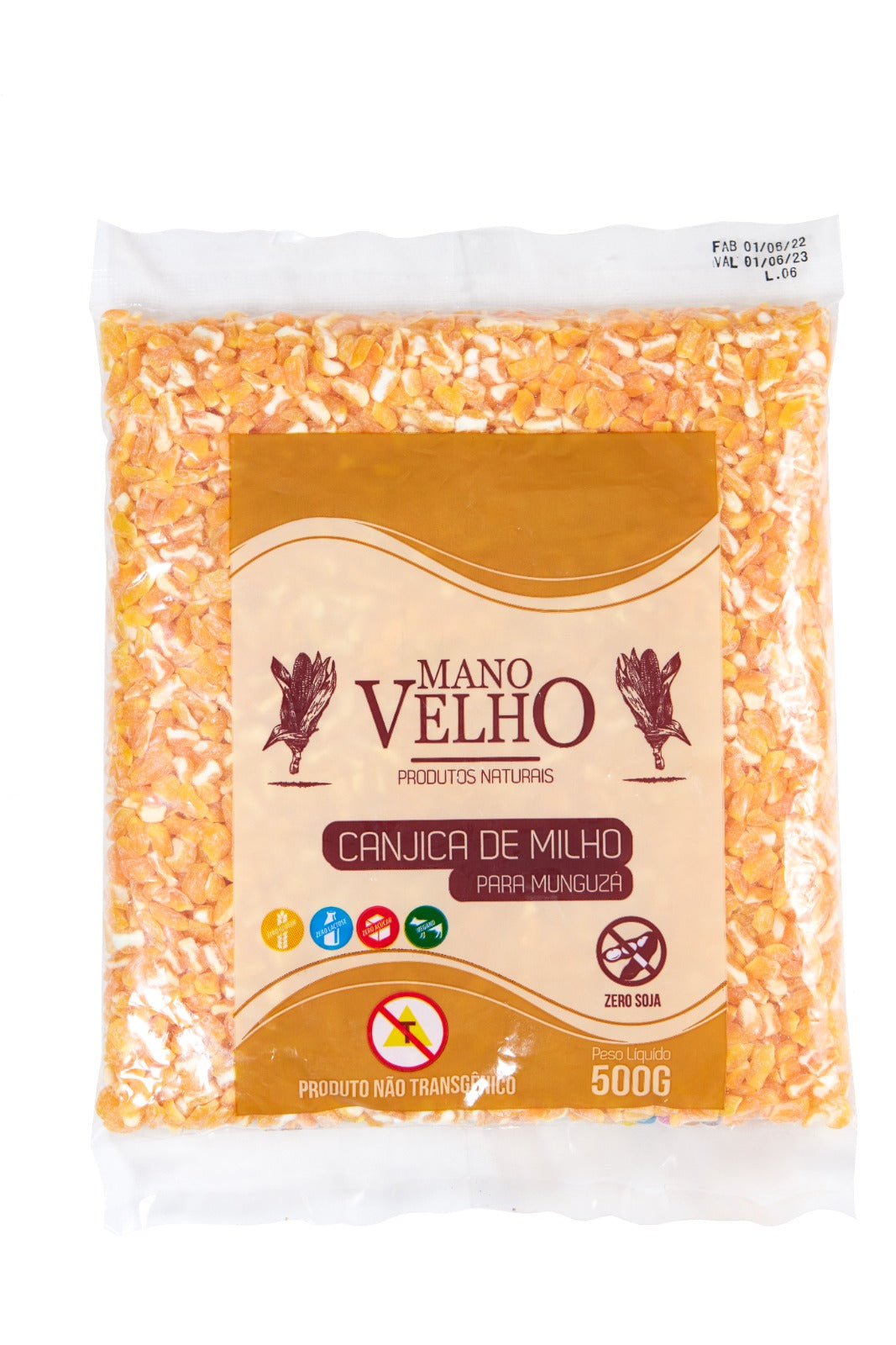 MANO VELHO - YELLOW HOMINY NON-GMO - 500g - OVERSTOCK