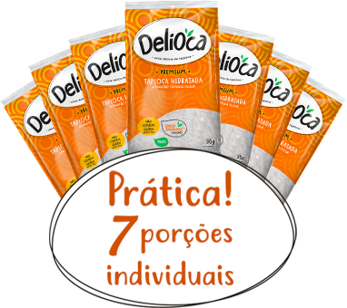 DELIOCA - Farine de tapioca (7 sachets individuels de 80g) - 560g au total