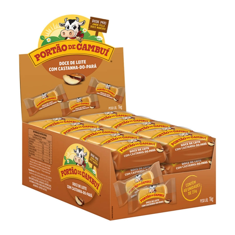 PORTAO DE CAMBUI - Dulce De Leche with Brazil Nuts Bars 25g **SPECIAL: BB 25/07/2023**