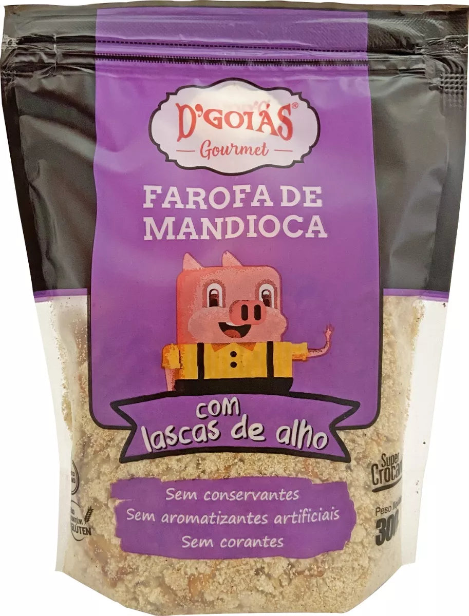 D'GOIAS - Farofa de Mandioca Extra Alho (Sem Glúten) - 300g