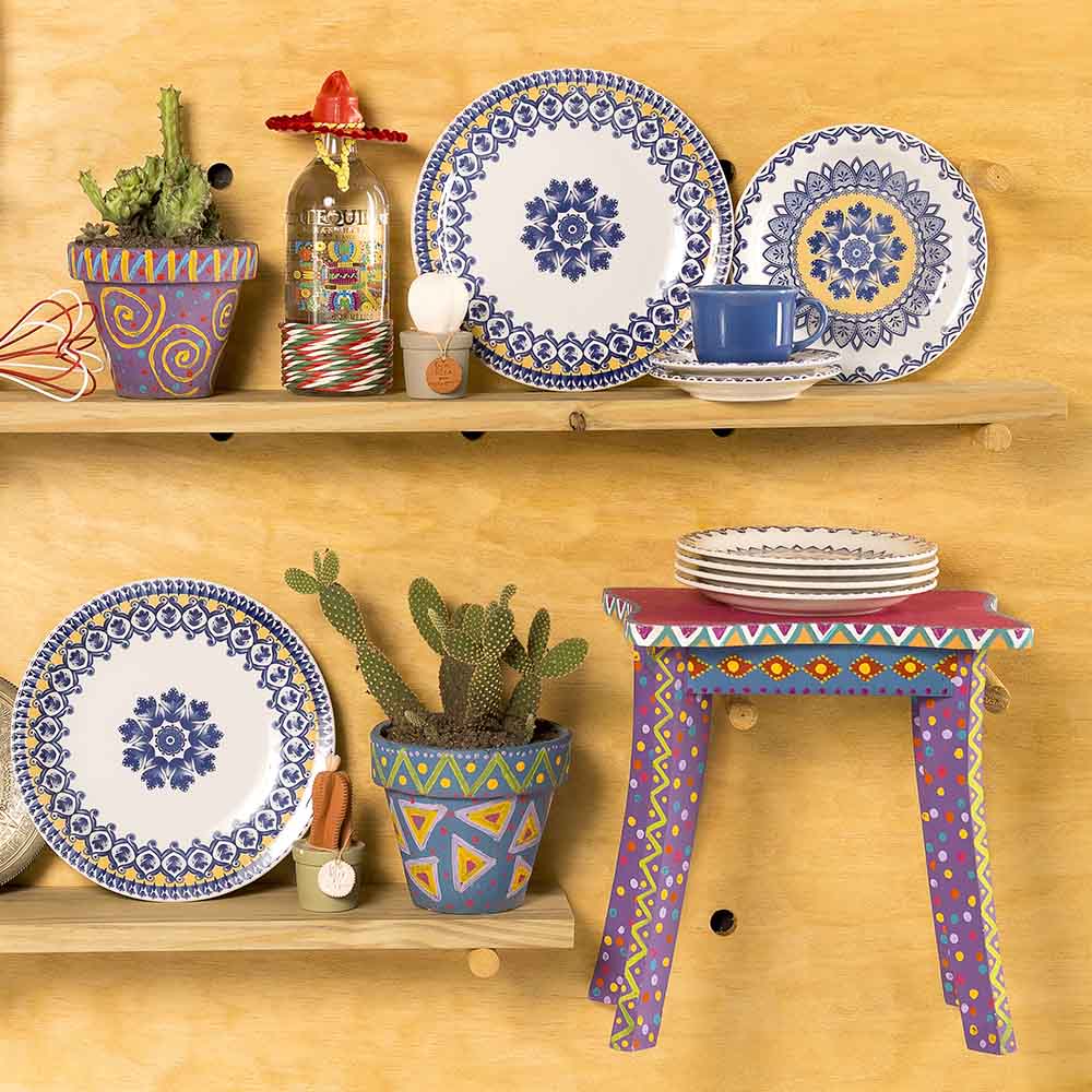 FINAL SALE - Floreal La Carreta 20 Pieces Dinnerware Set Service for 4