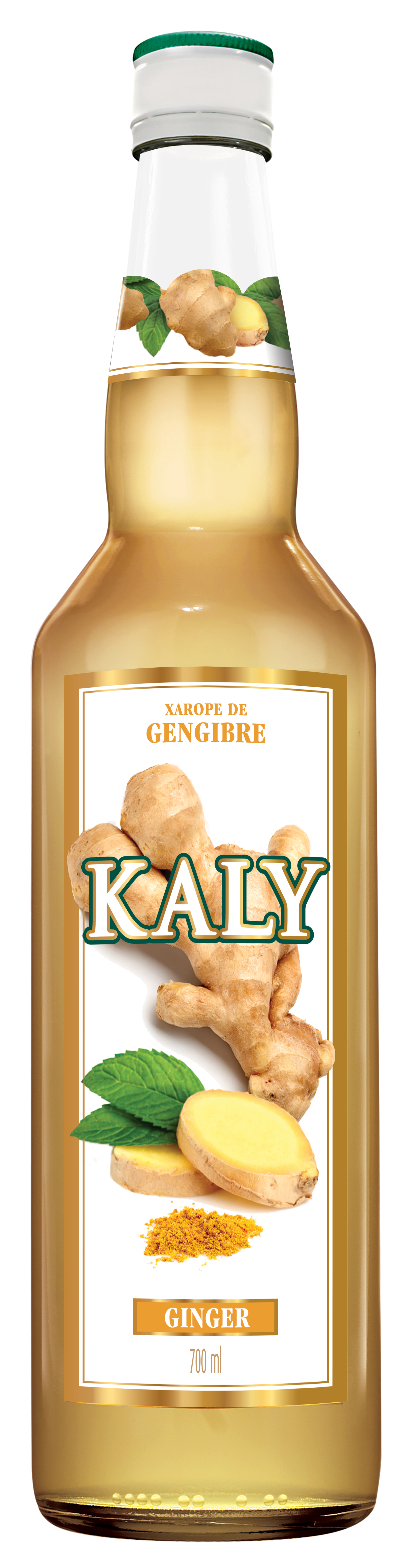 KALY - Xarope Brasileiro - Sabor Natural de Gengibre - 700 ml / 23,7 Fl Oz
