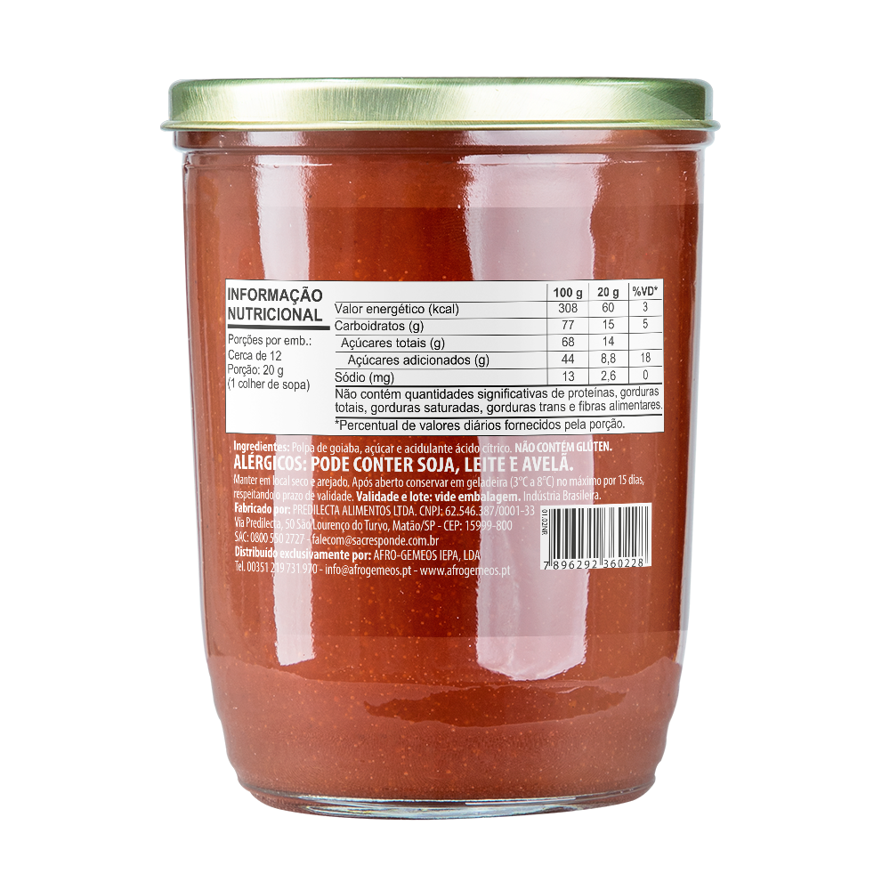 PREDILECTA - Goiabada Cremosa - 300g (Vidro)